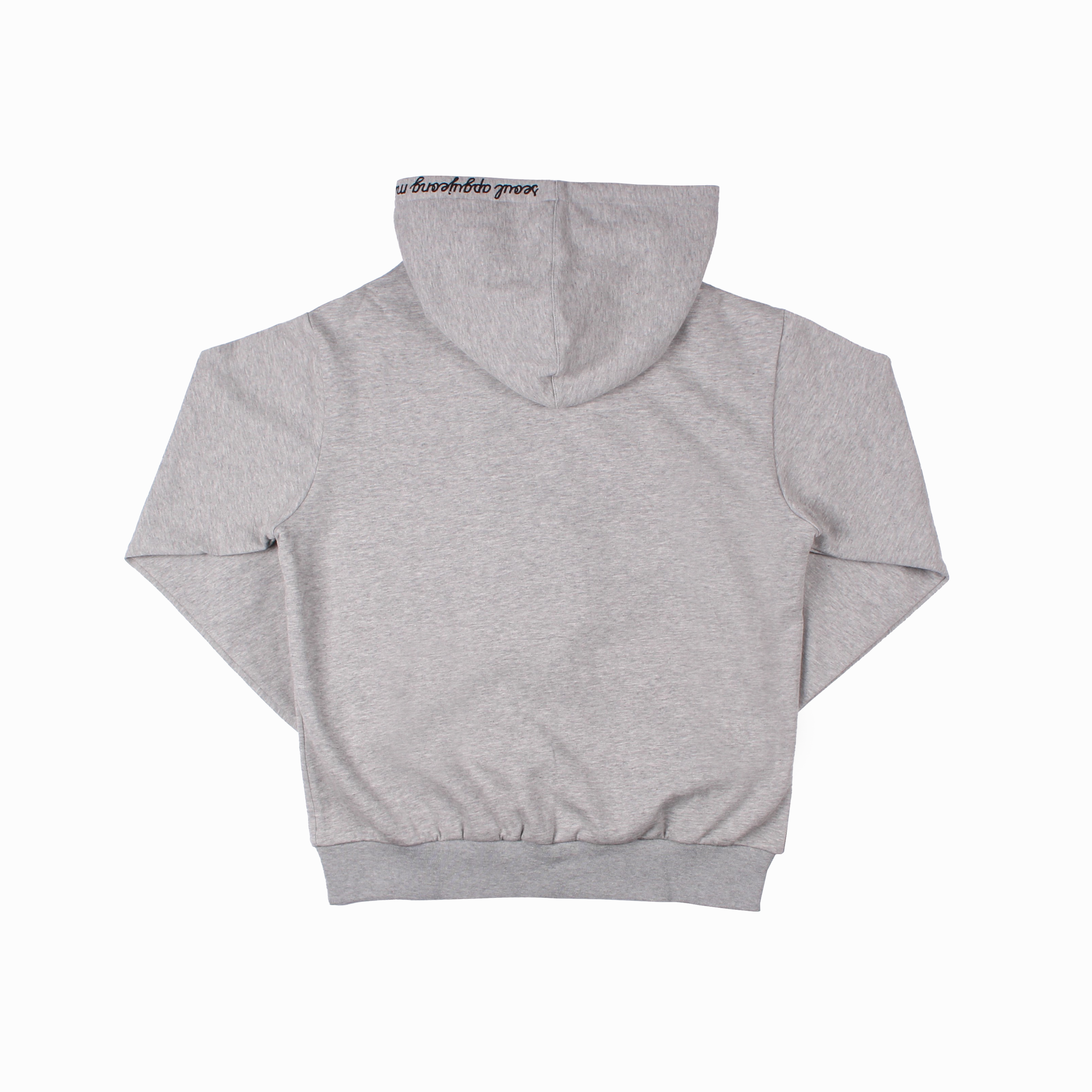 압구정중 그레이 멜란지 후드집업