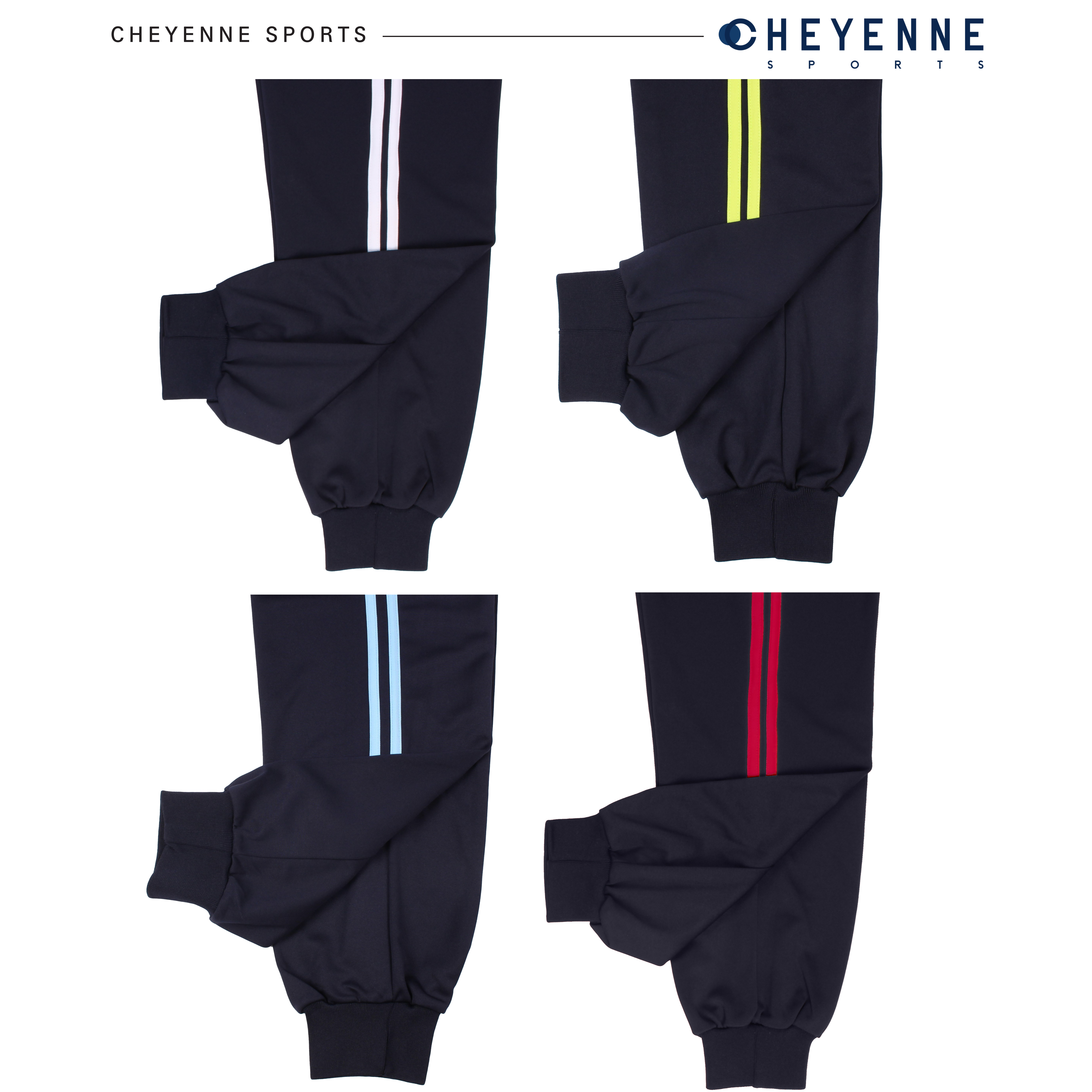 [조거팬츠] 네이비바탕 2선 시보리 바지