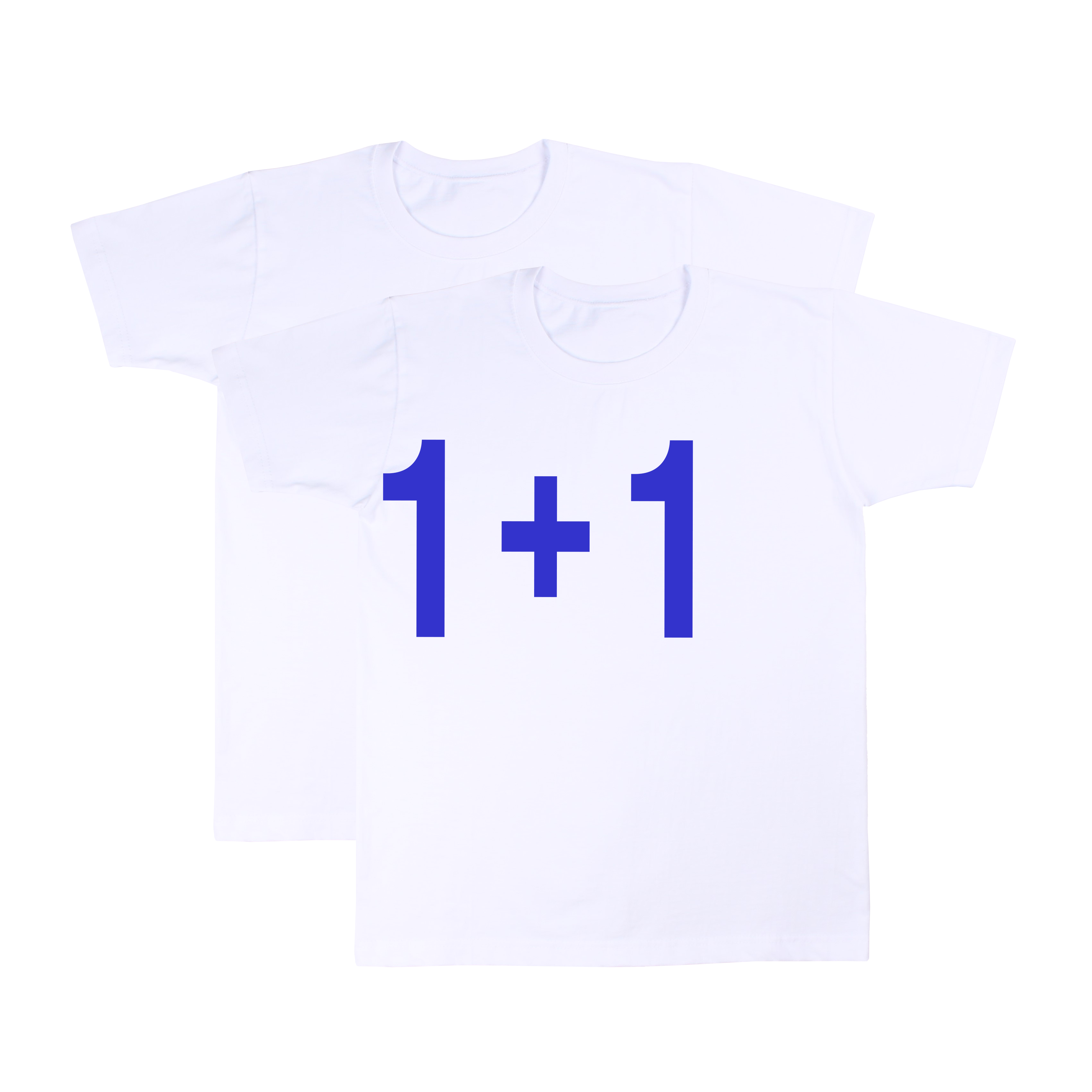 1+1 흰색 반팔티셔츠(20수)