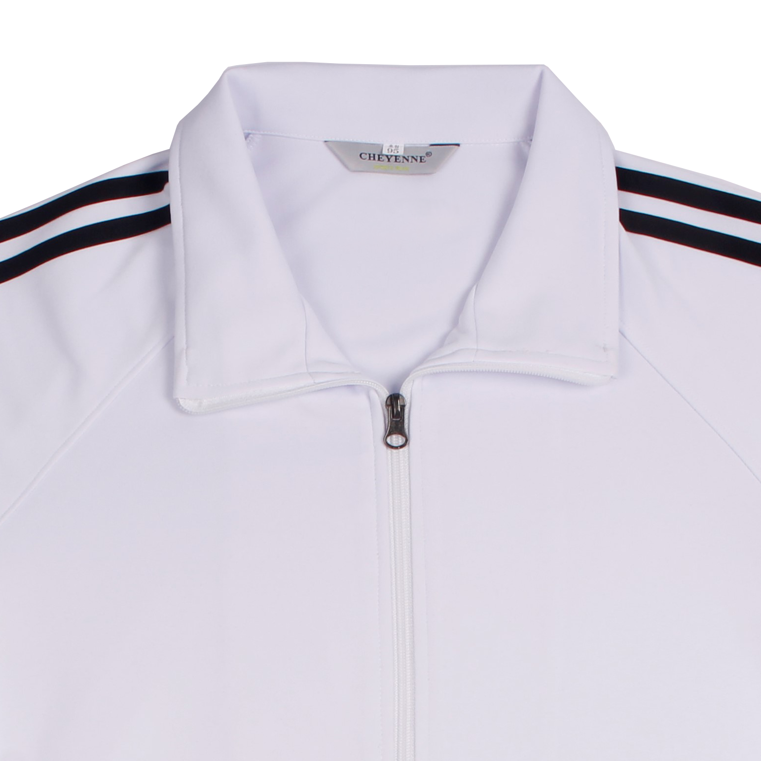 화이트 검정 2선 집업 동복상의