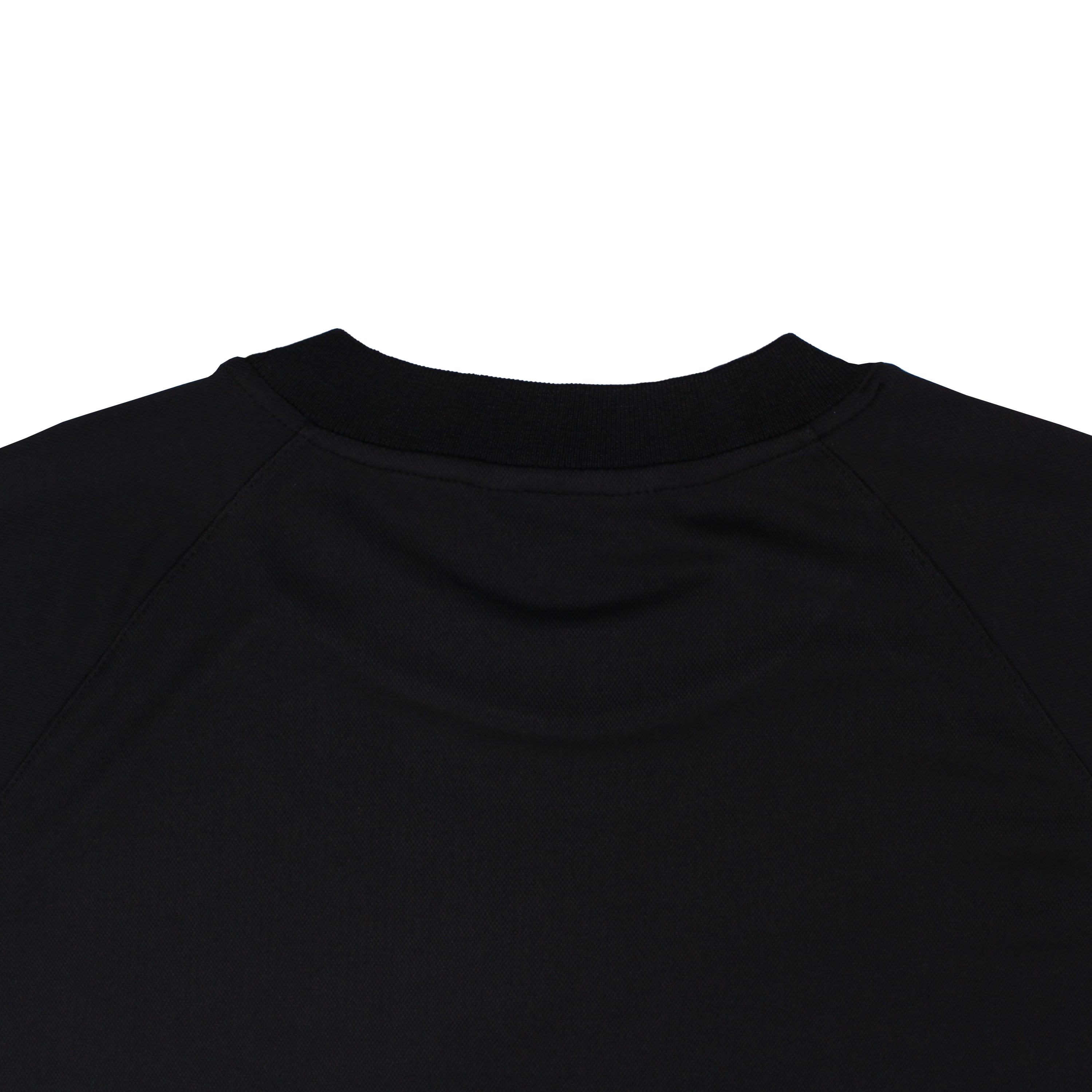 블랙 흰색 2선 반팔티셔츠