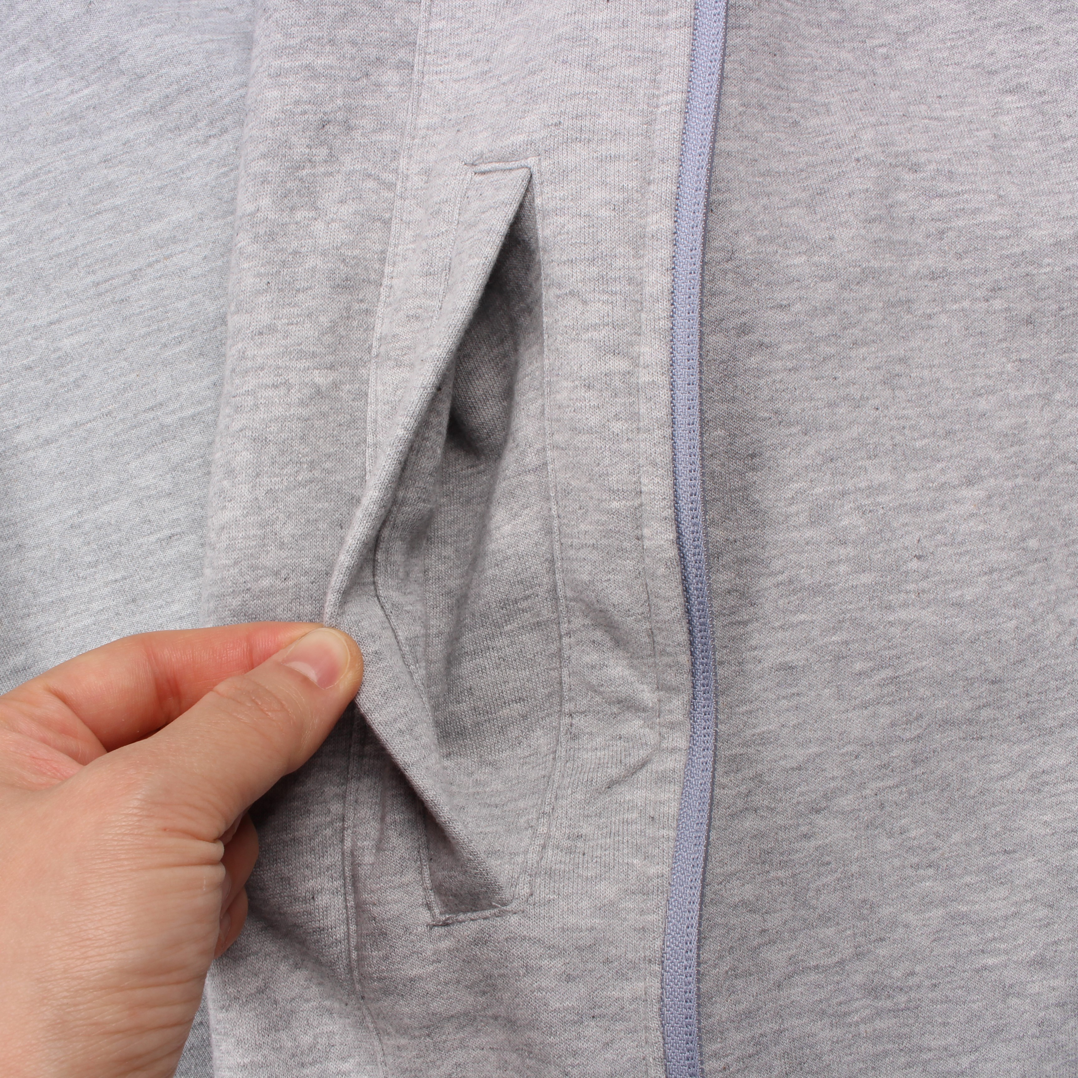 그레이 멜란지 후드집업