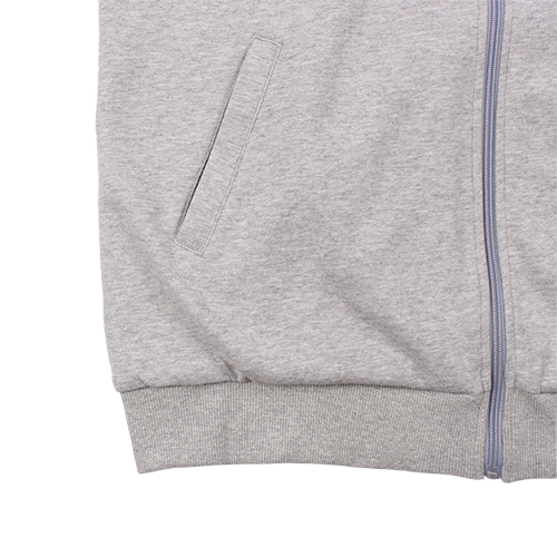 그레이 멜란지 후드집업