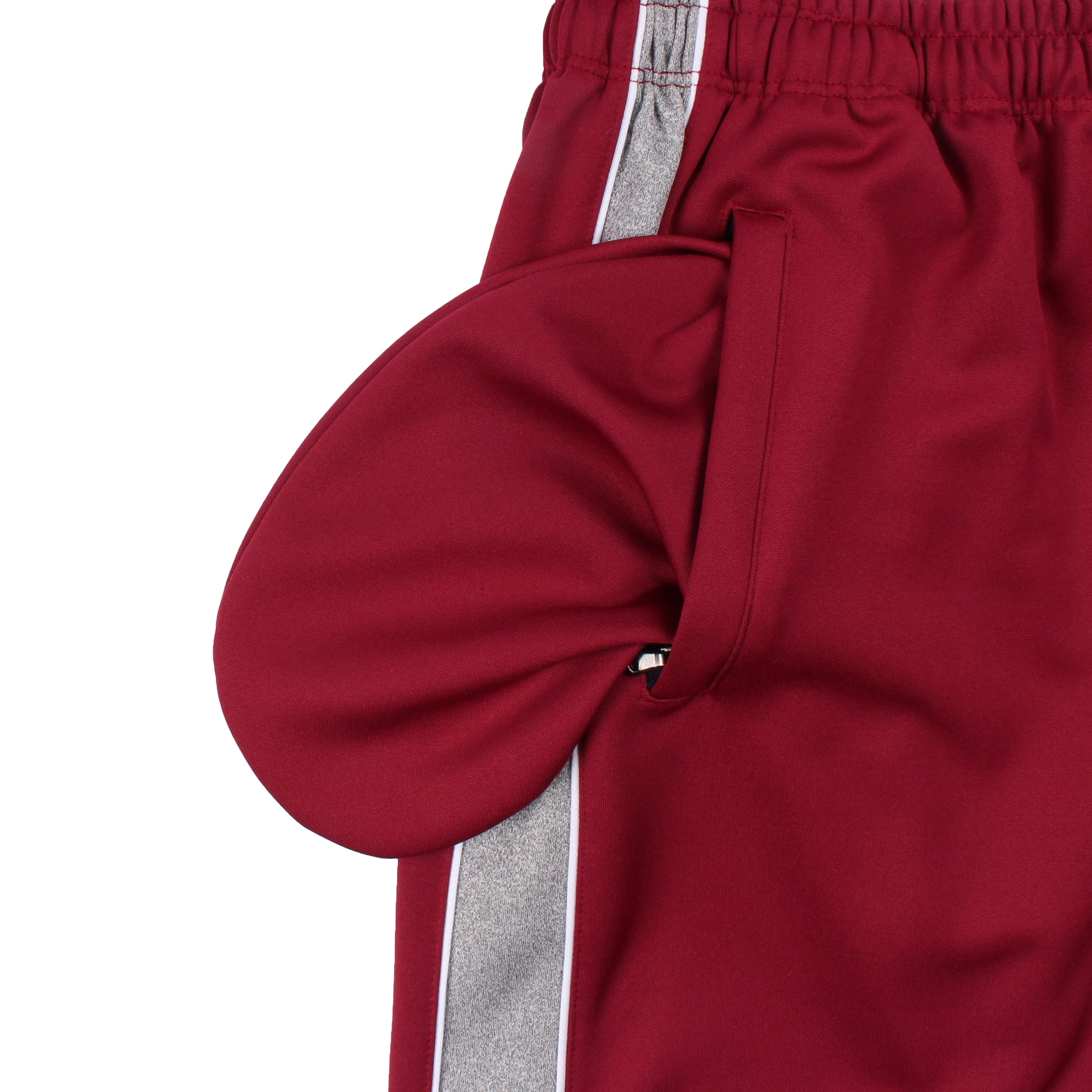 자주 멜란지(양옆흰선) 5.0와이드선 바지