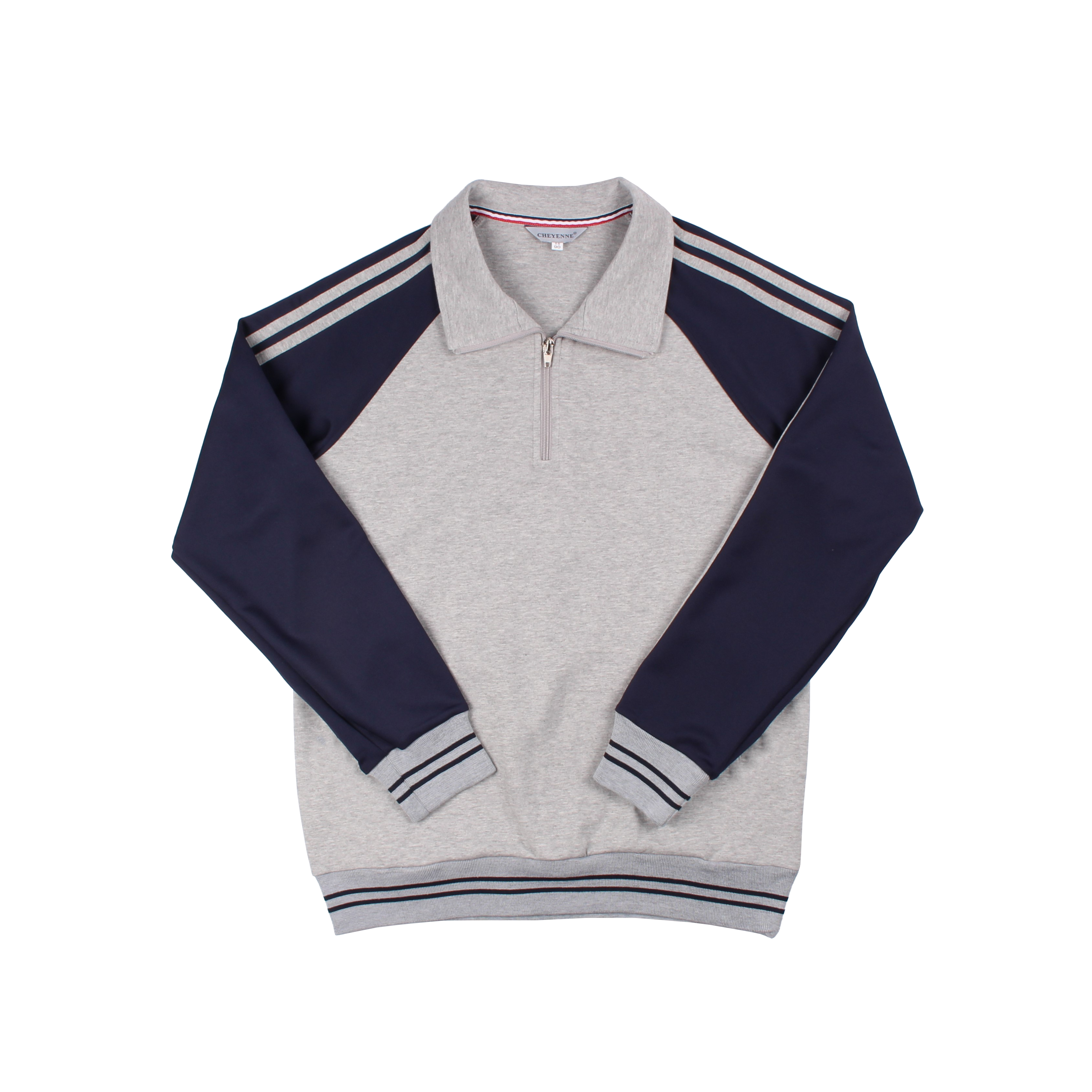 멜란지 네이비 2선 반집업 동복세트