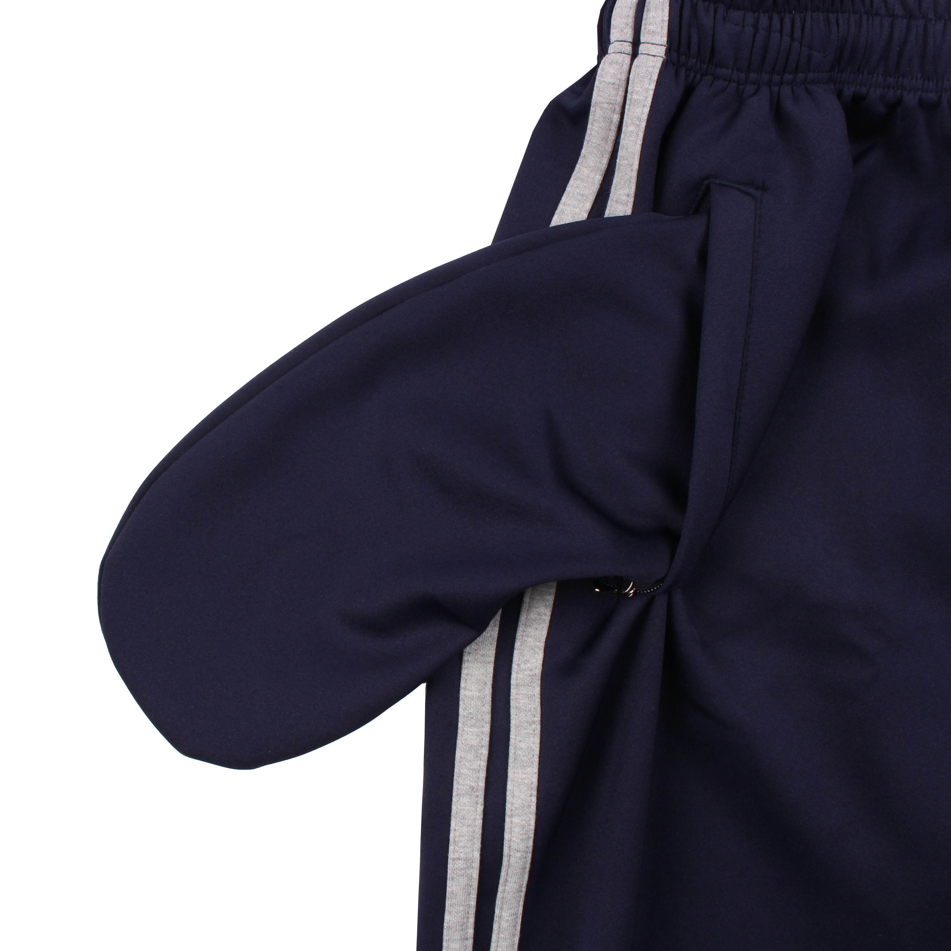 멜란지 네이비 2선 반집업 동복세트