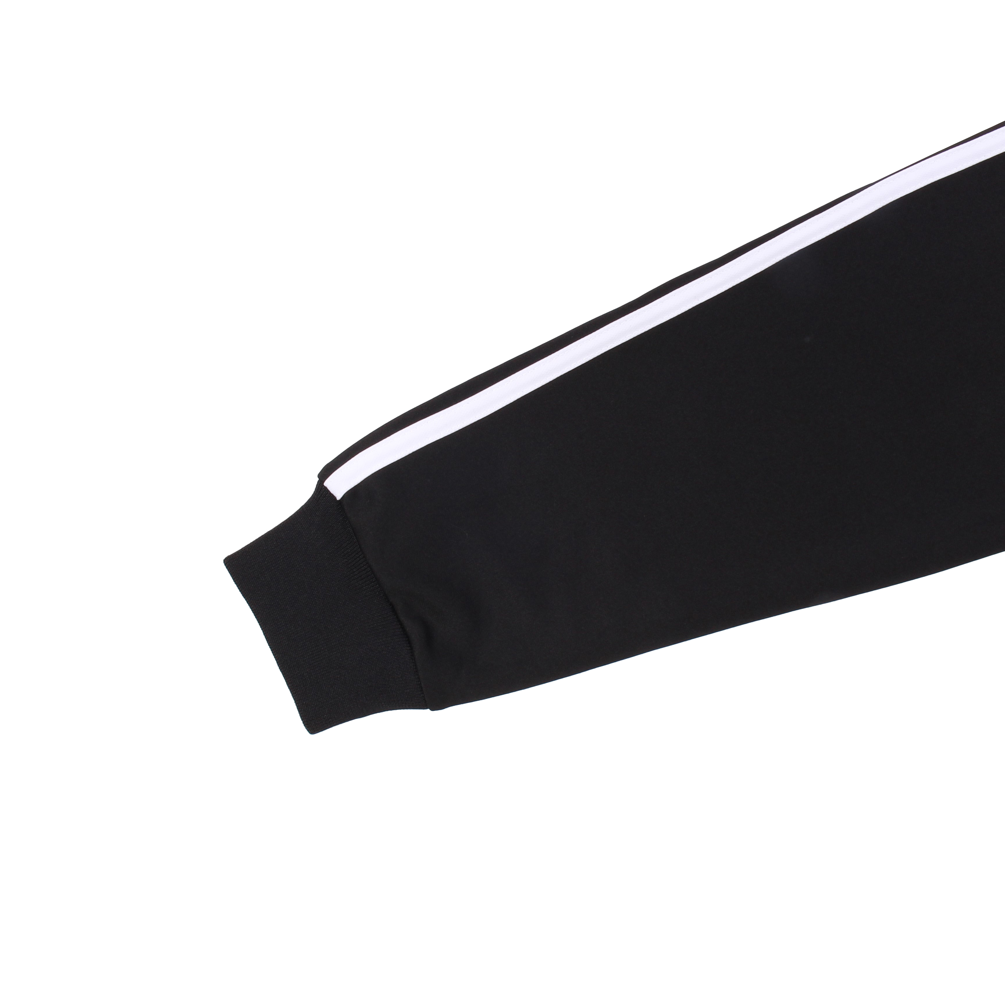 블랙 화이트 원라인 집업 동복상의(시보리)