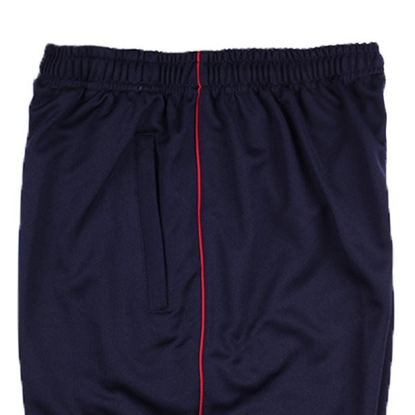 [기모] 네이비 빨강 무릎선 기모바지