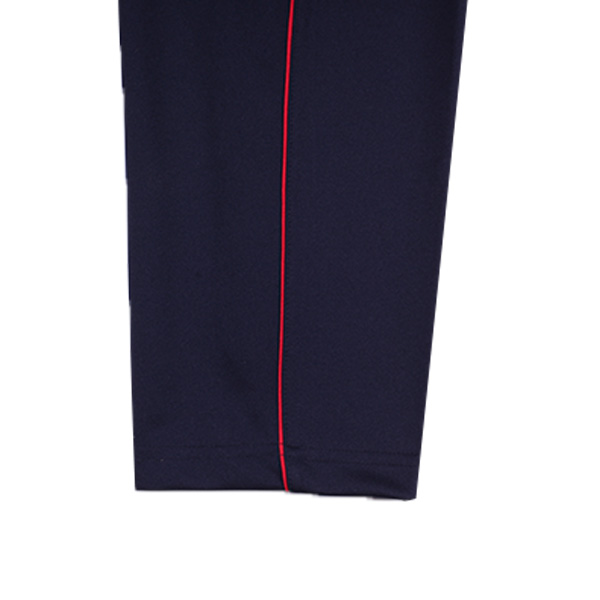 [기모] 네이비 빨강 무릎선 기모바지