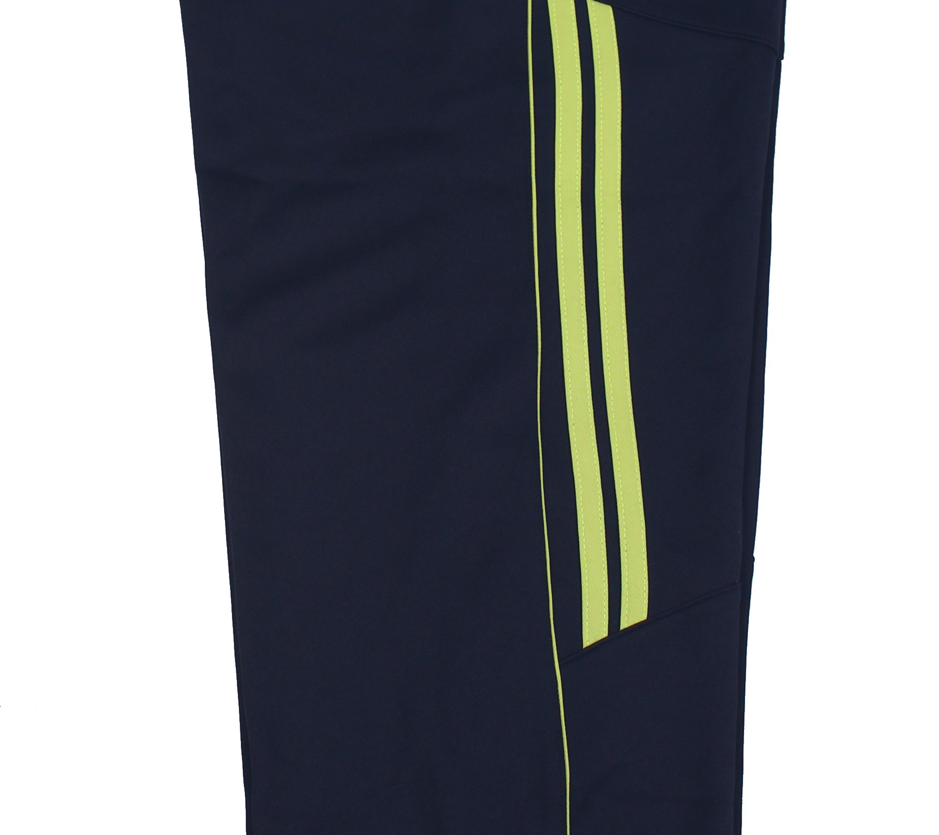 [기모] 네이비 연두 무릎선 기모바지