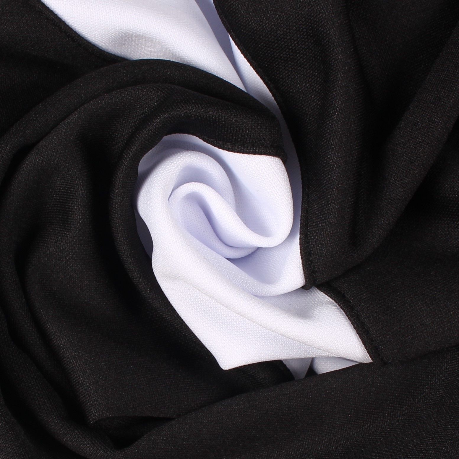 블랙 화이트링 2선 집업 동복상의(시보리)