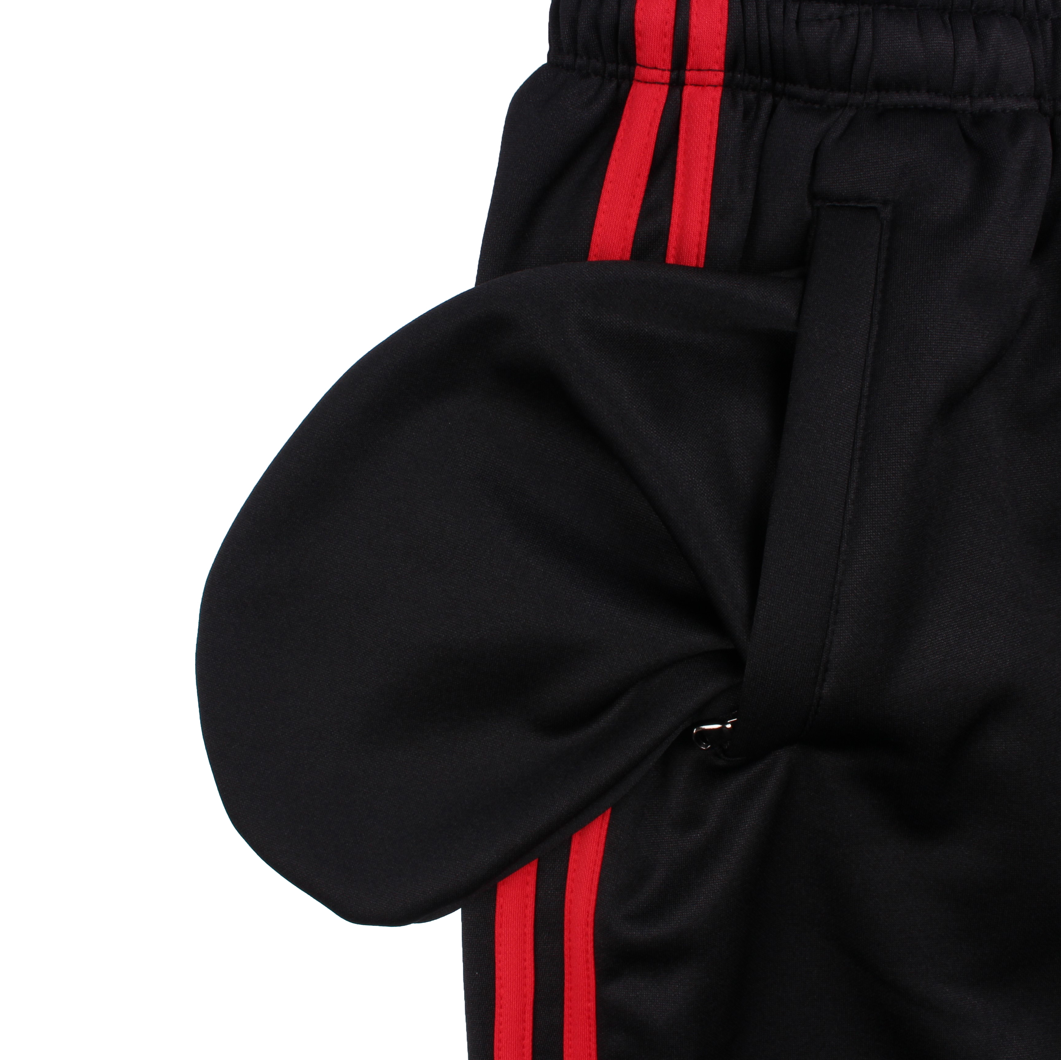 [기모] 블랙 빨강2선 기모바지