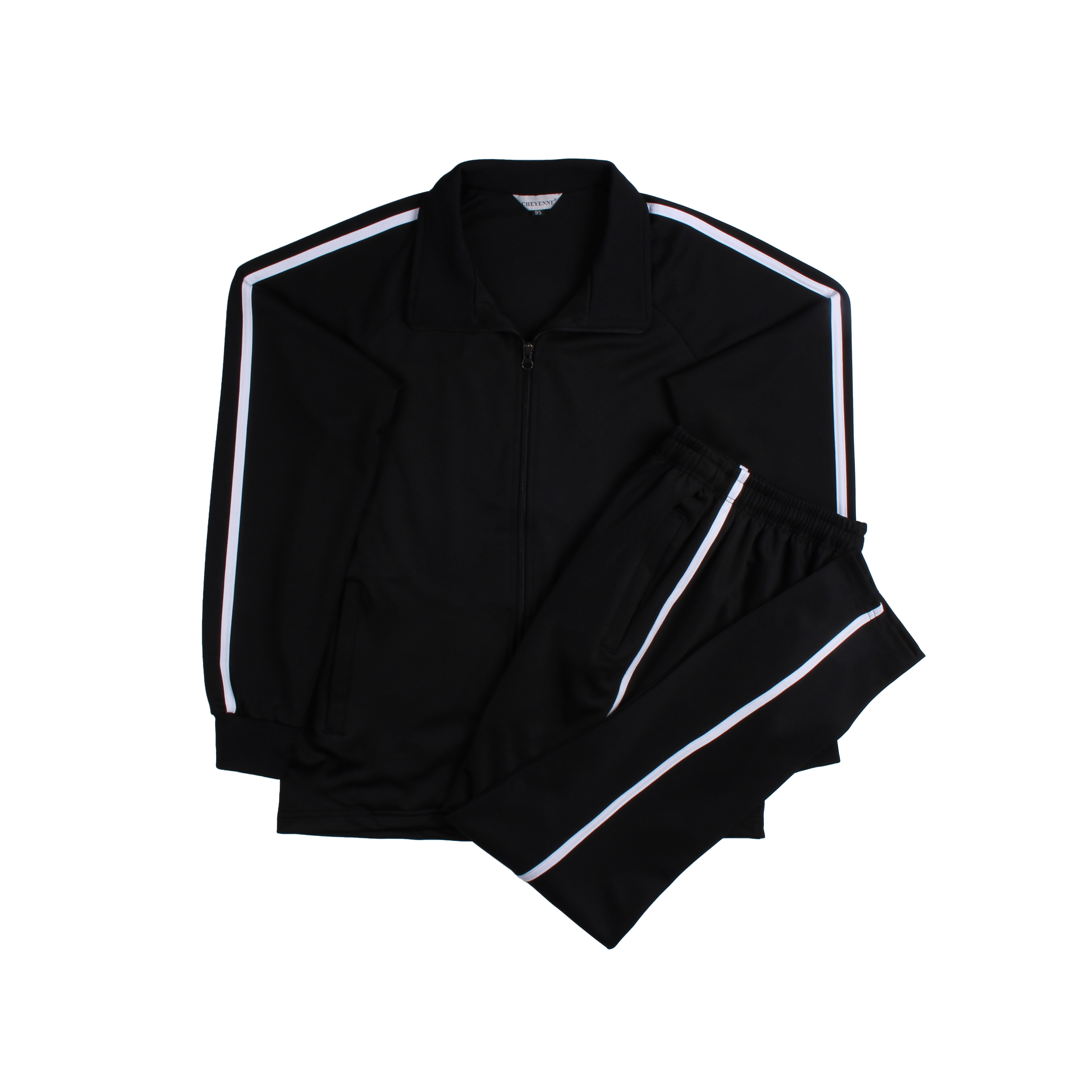 블랙 화이트 원라인 동복세트