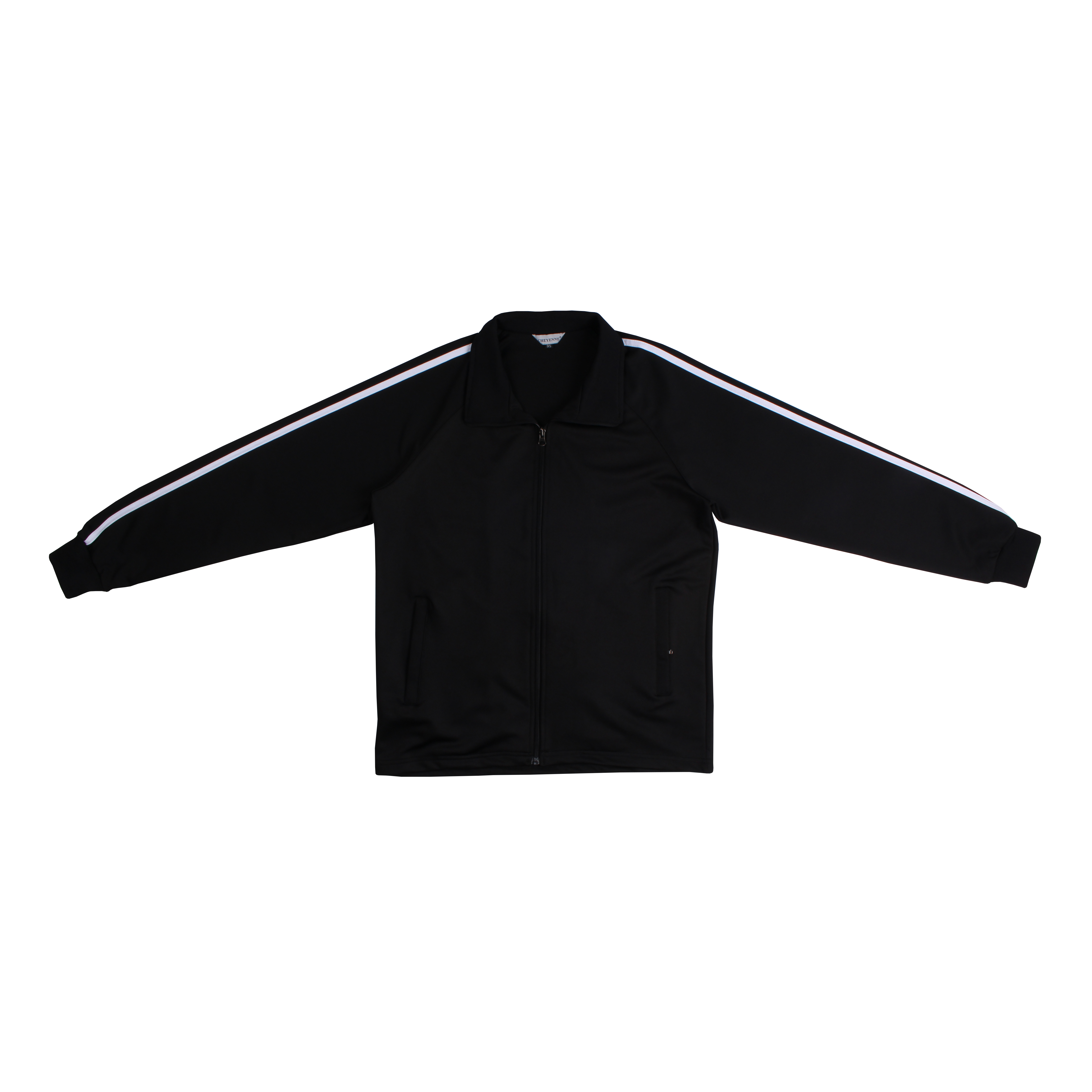 블랙 화이트 원라인 집업 동복상의 학교 긴팔 트레이닝복