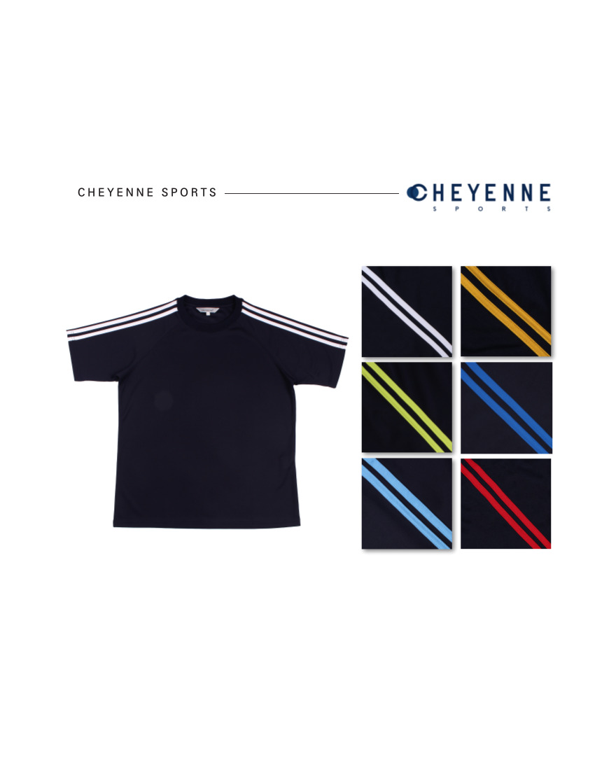 네이비바탕 2선 반팔티셔츠