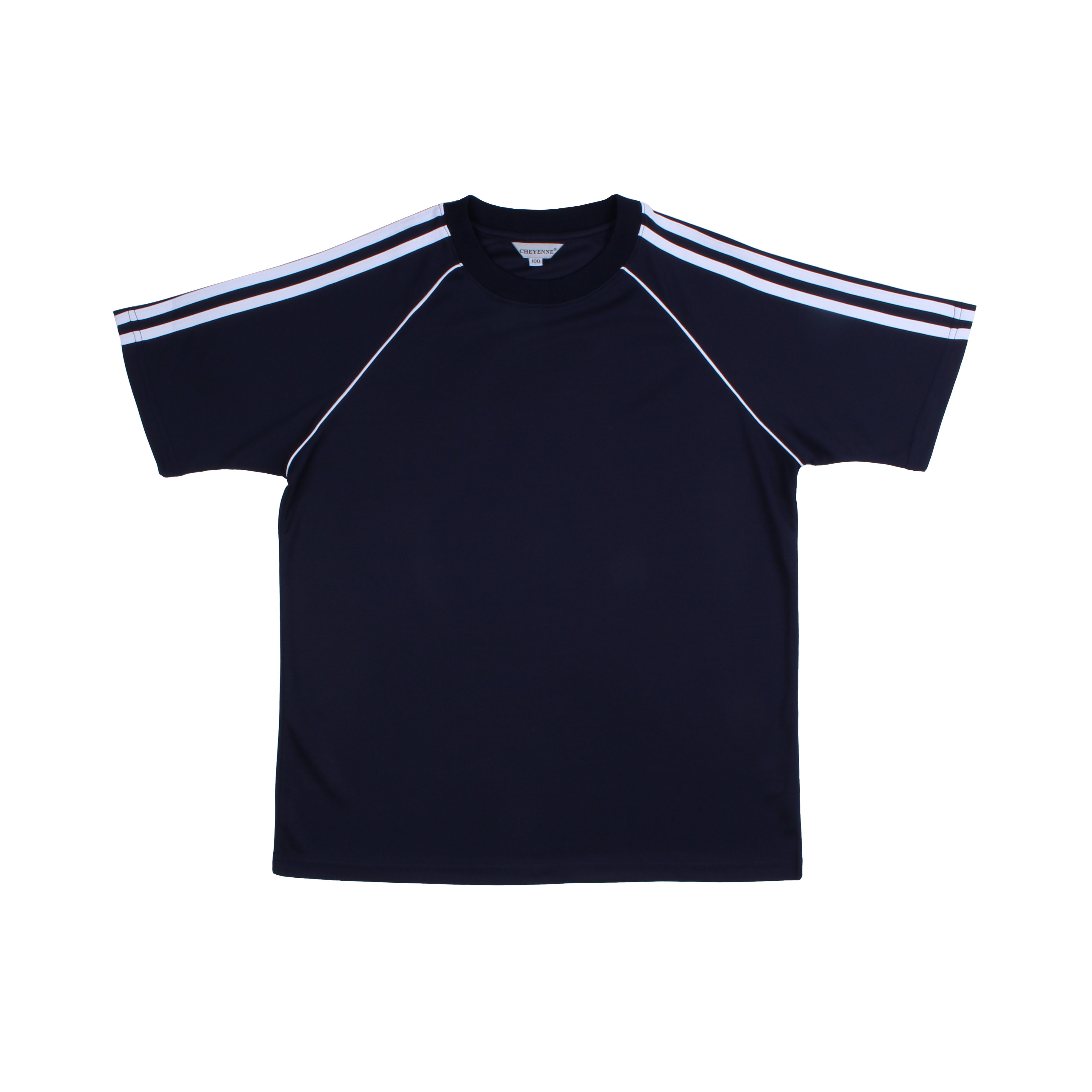 네이비 흰색 2선(양옆 얇은선) 반팔티셔츠