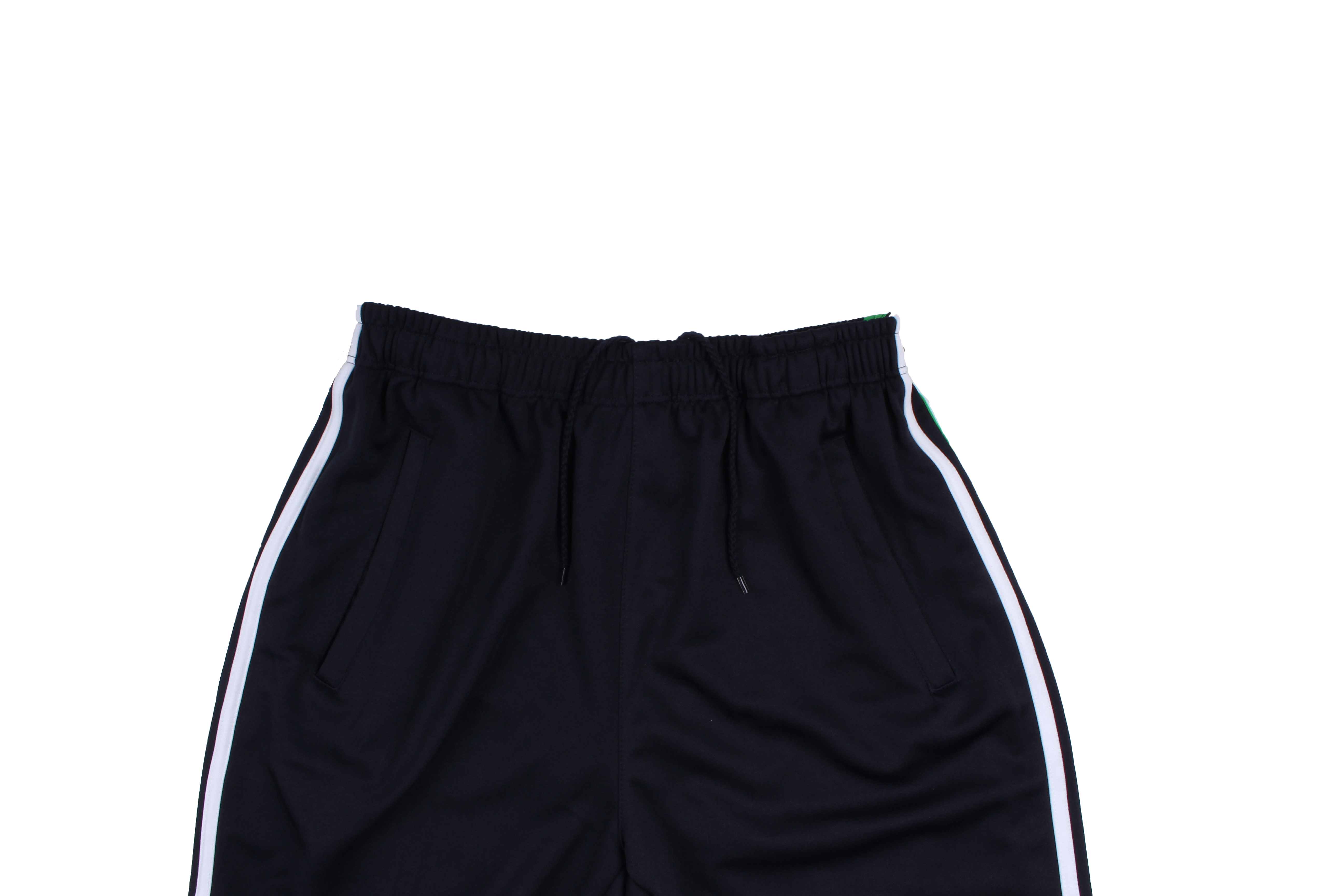 네이비 화이트연두 더블싱글 반바지