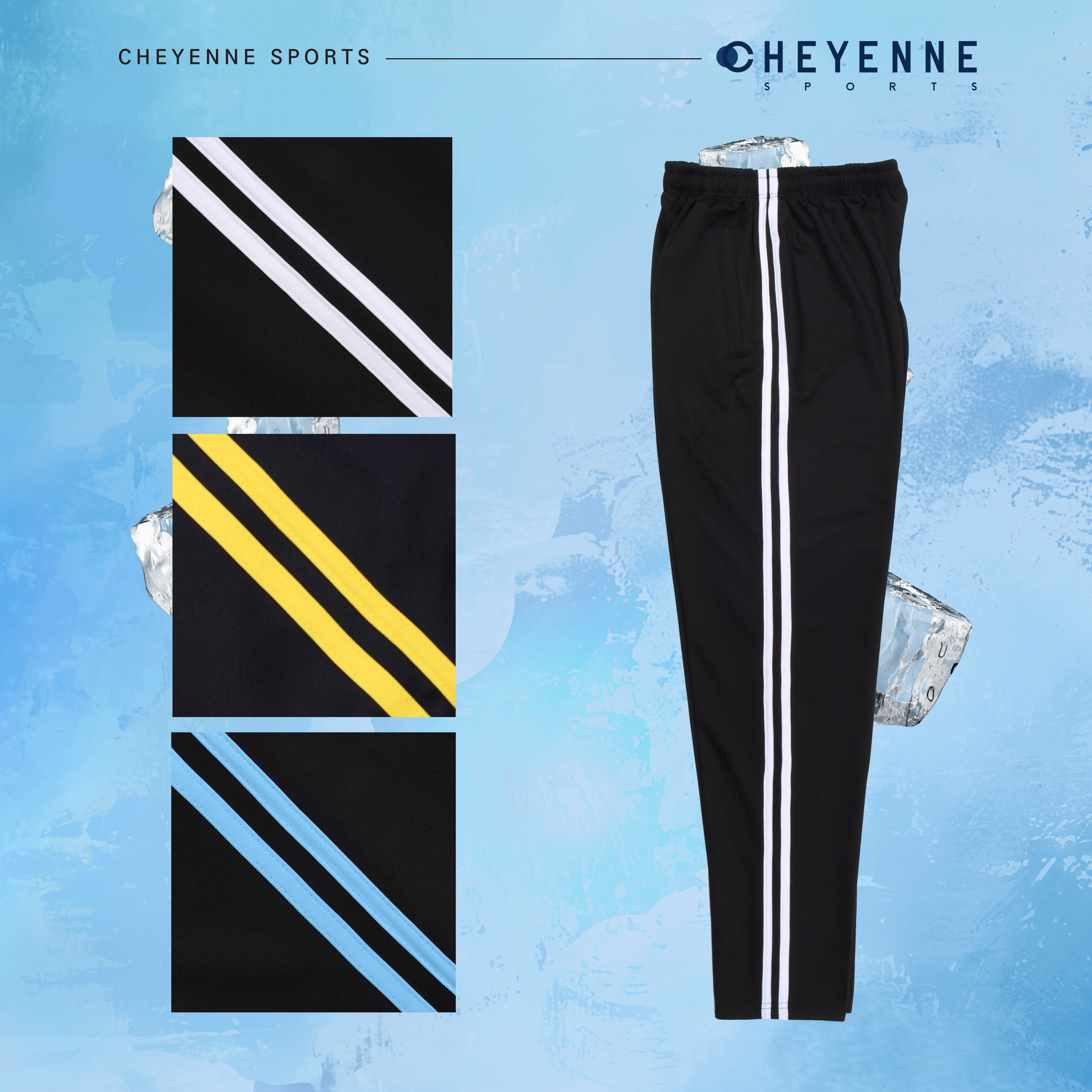 [쿨링] 블랙바탕 2선 쿨링바지