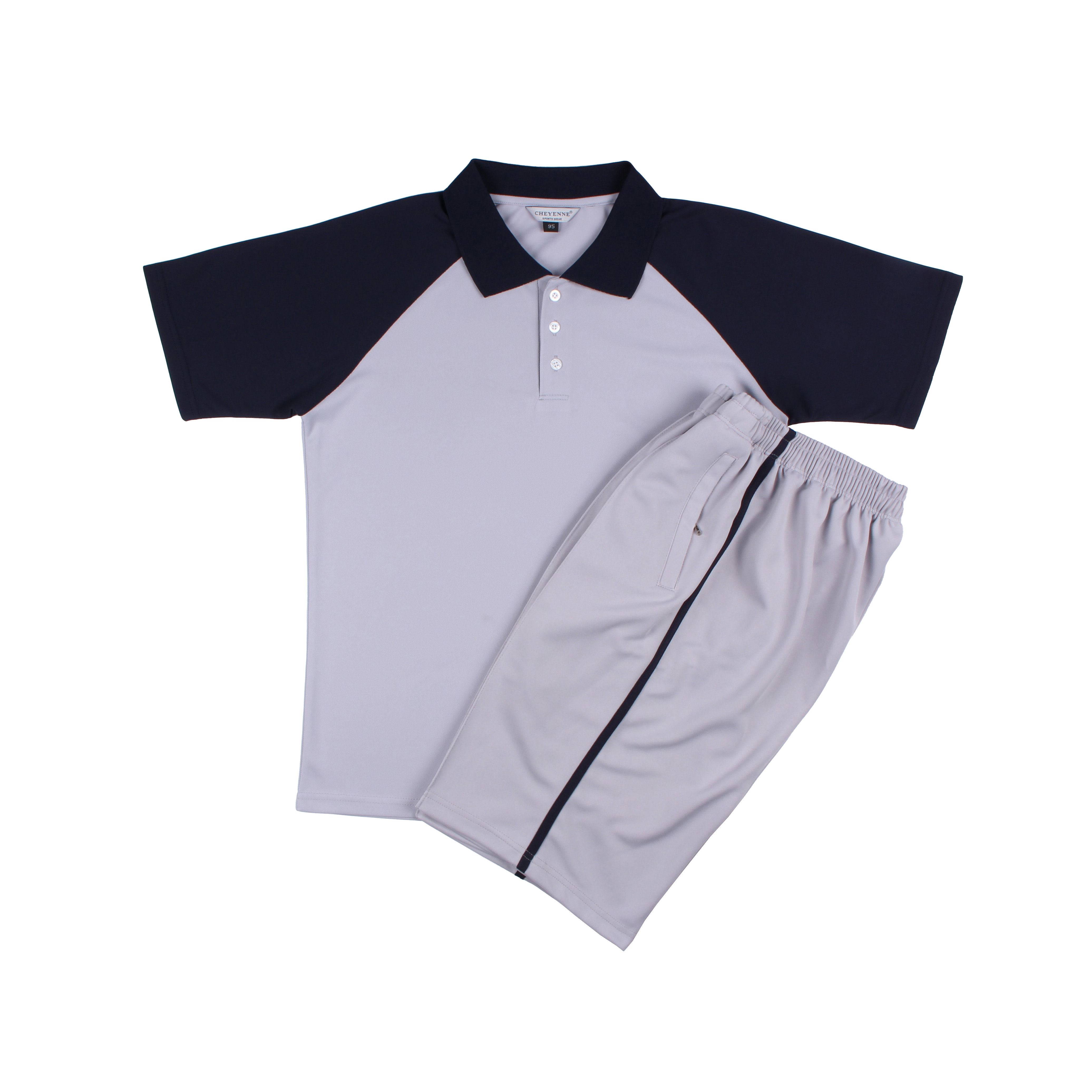 그레이 네이비 배색 카라/원라인 하복세트