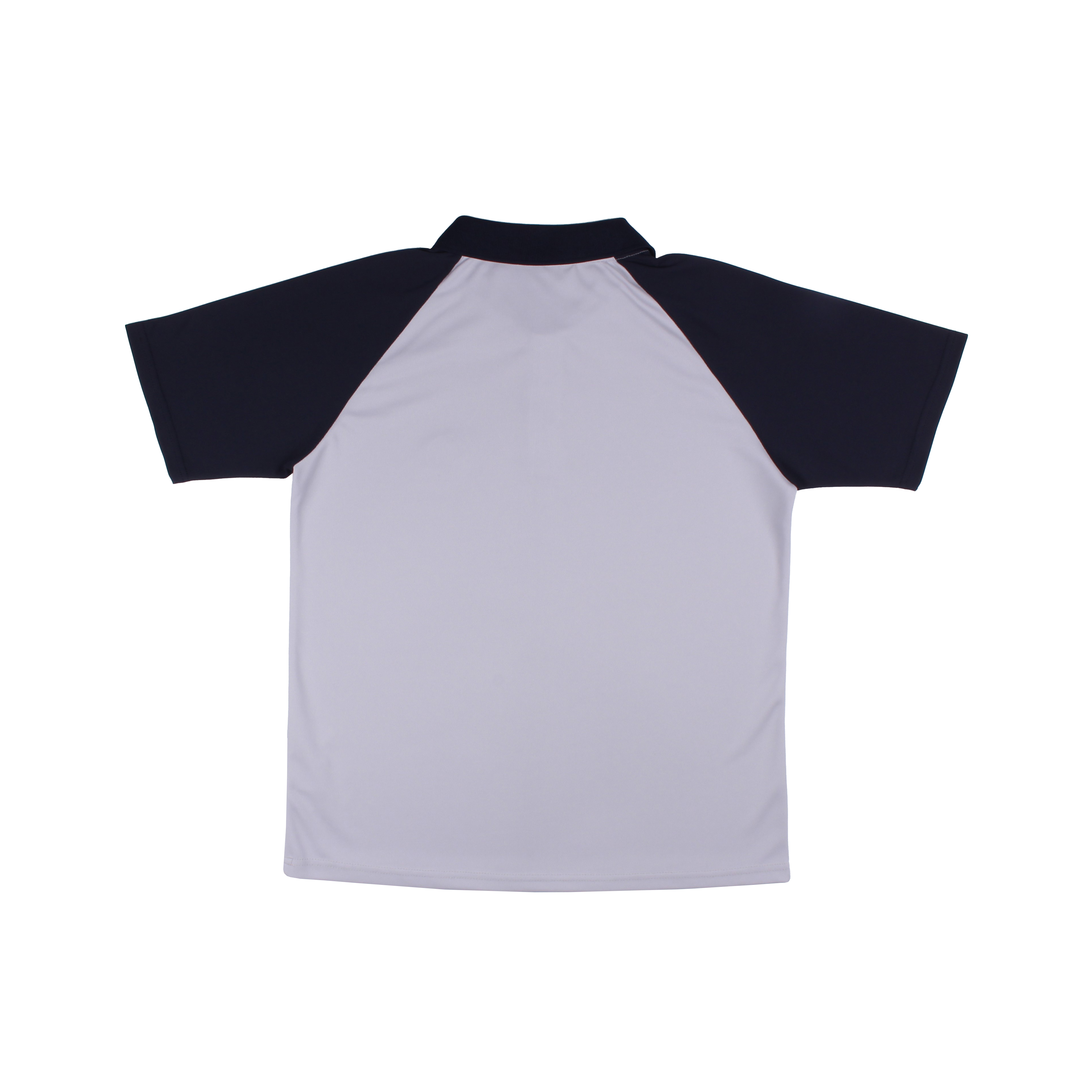 그레이 네이비 배색 카라 반팔티셔츠