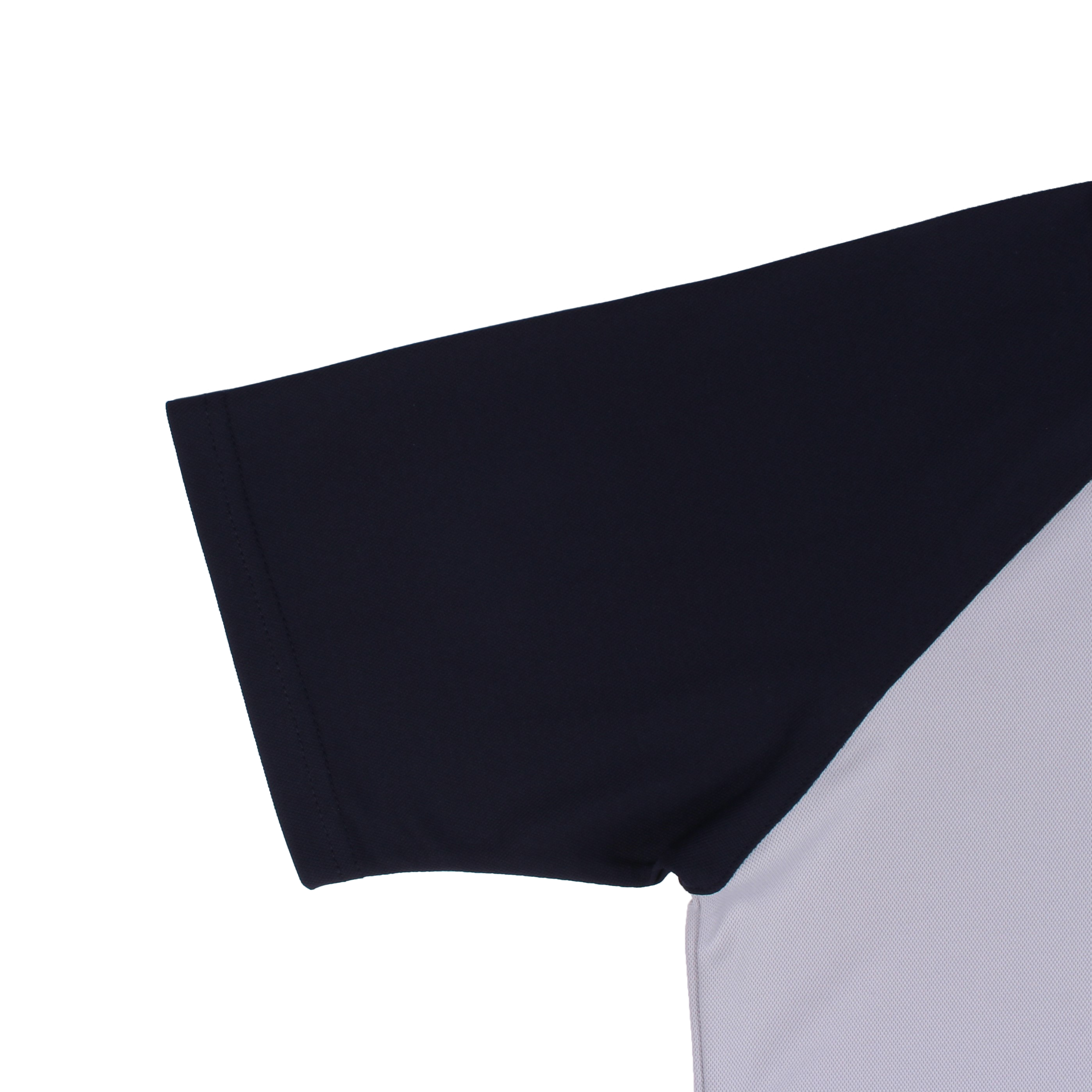 그레이 네이비 배색 카라 반팔티셔츠