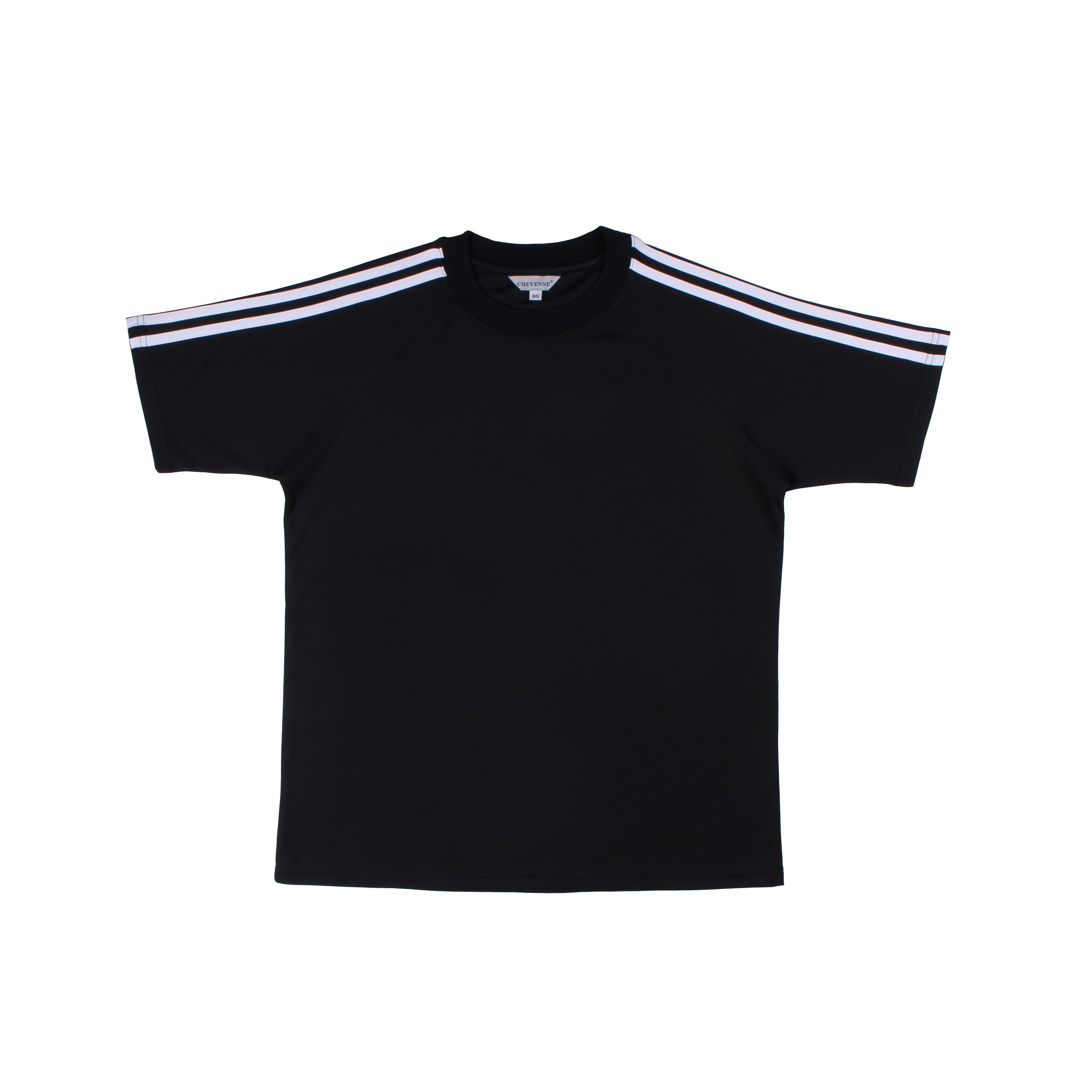 블랙 흰색 2선 반팔 긴바지 세트