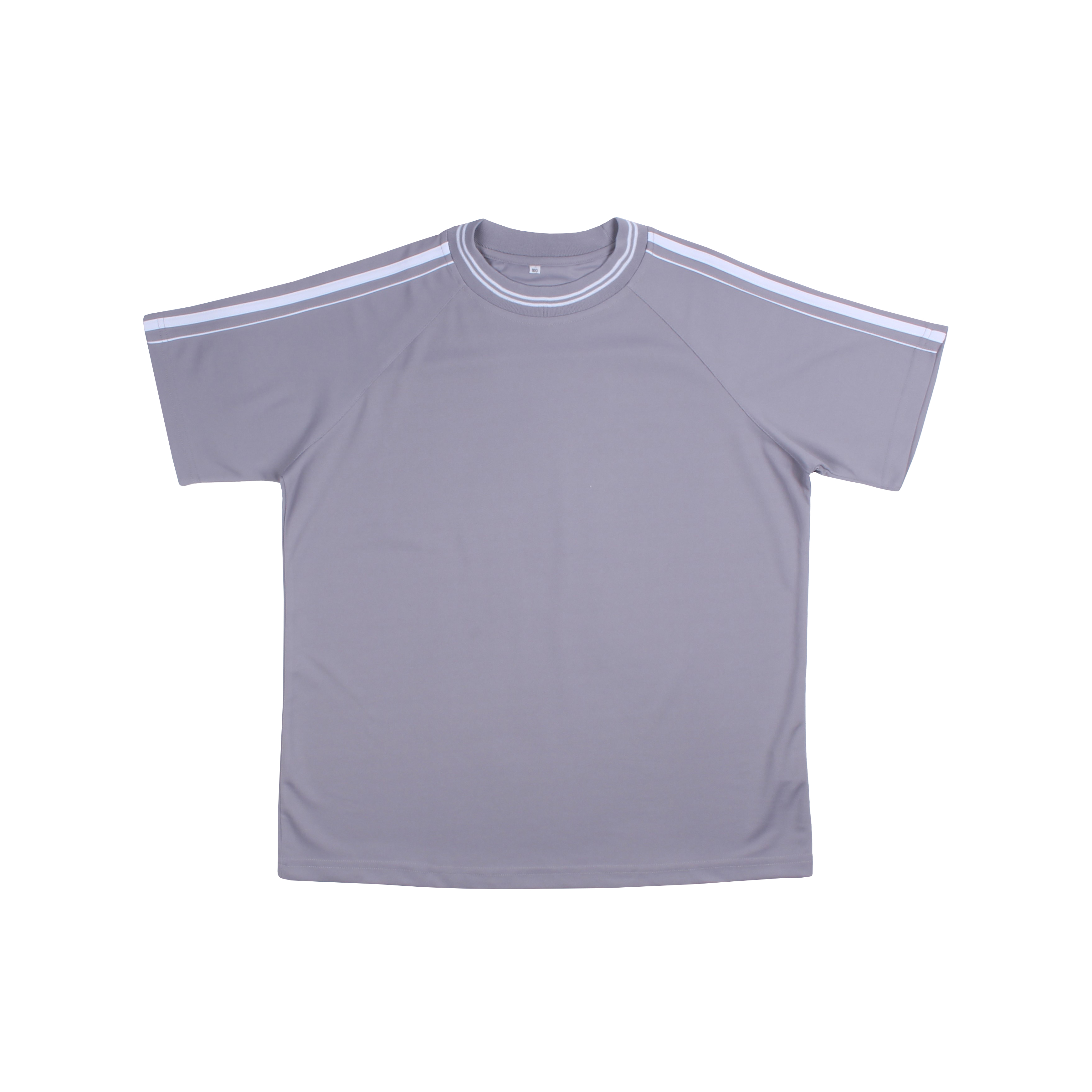 그레이 화이트 라운드 원앤원 반팔티셔츠