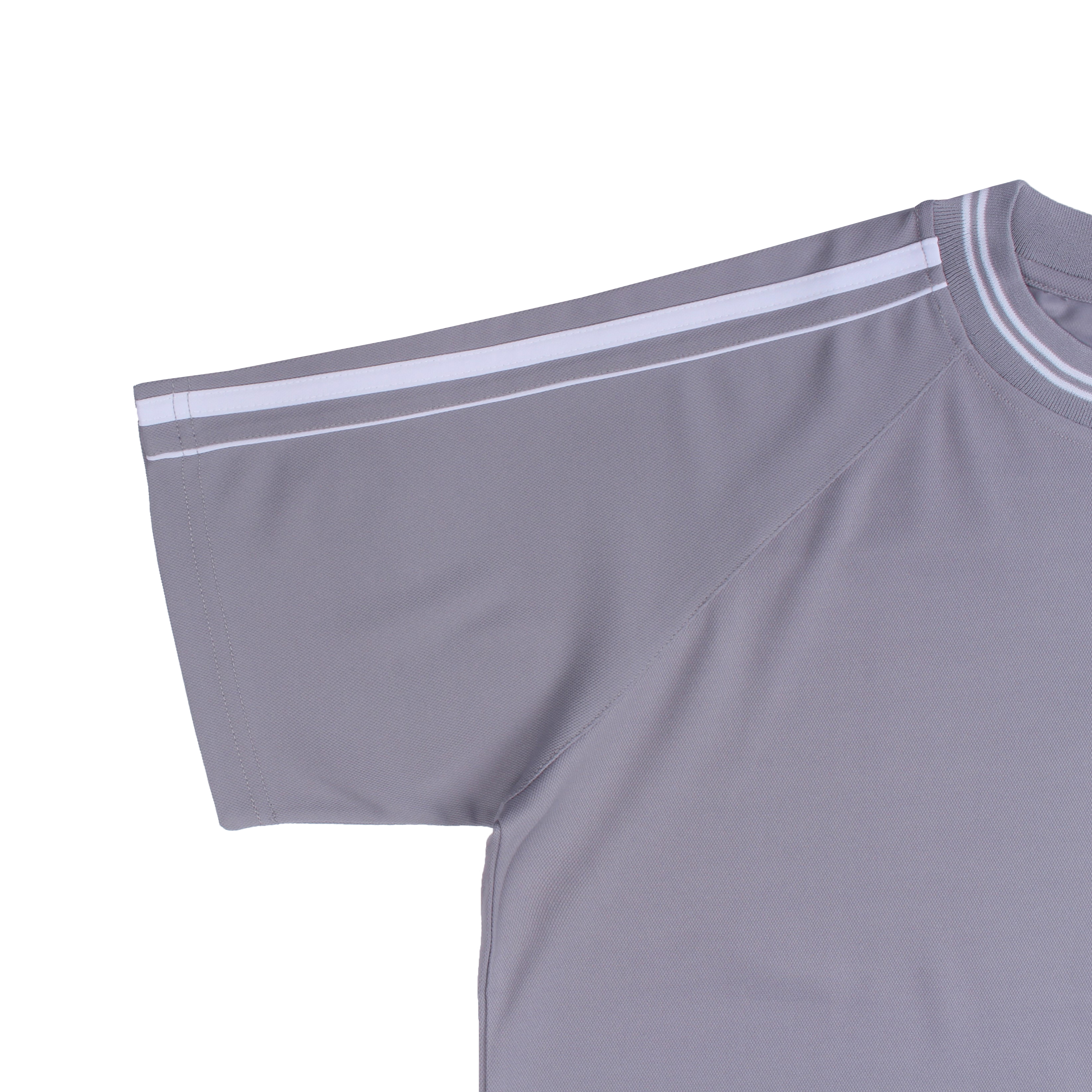 그레이 화이트 라운드 원앤원 반팔티셔츠