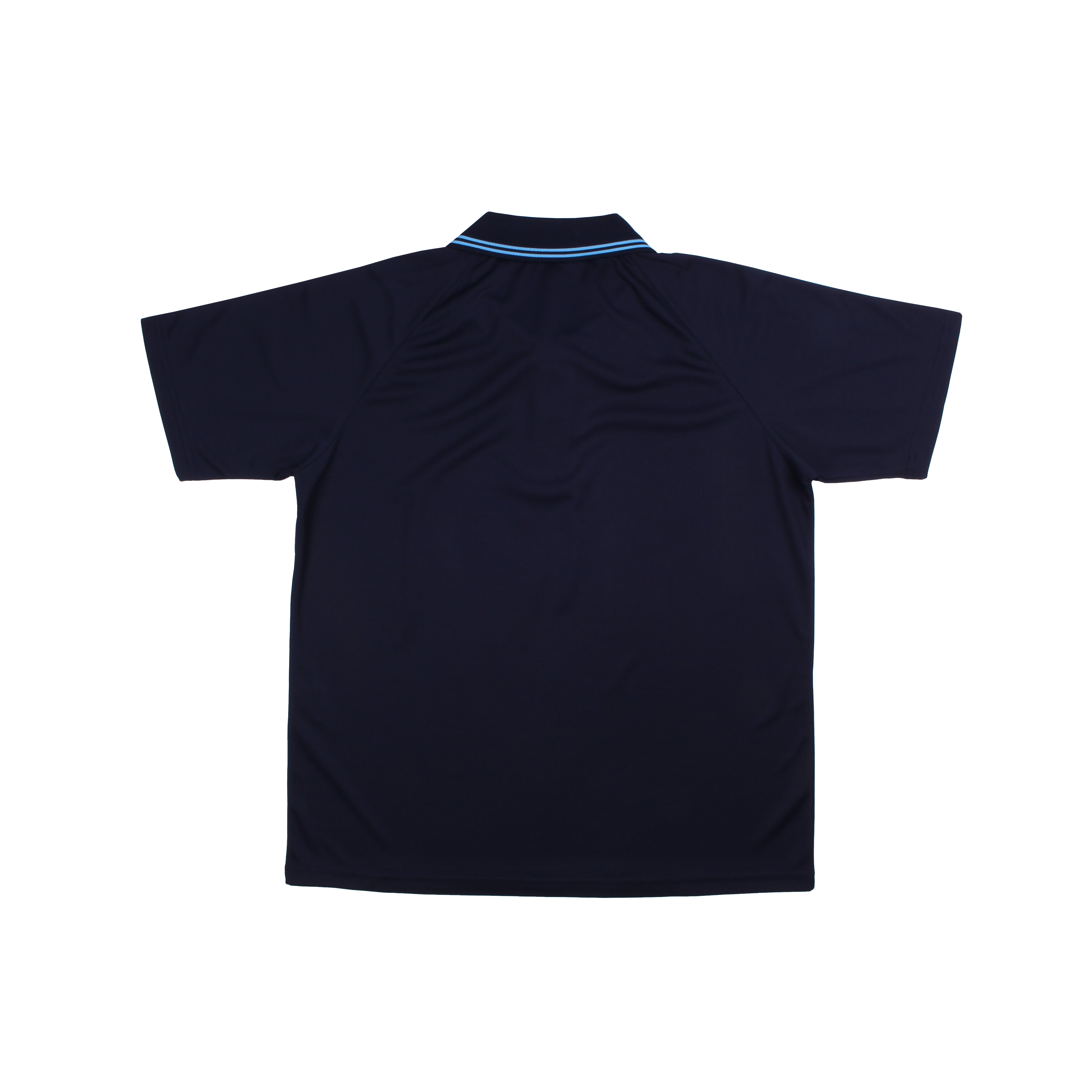 네이비 소라2선 카라 반팔티셔츠(네이비 버튼)