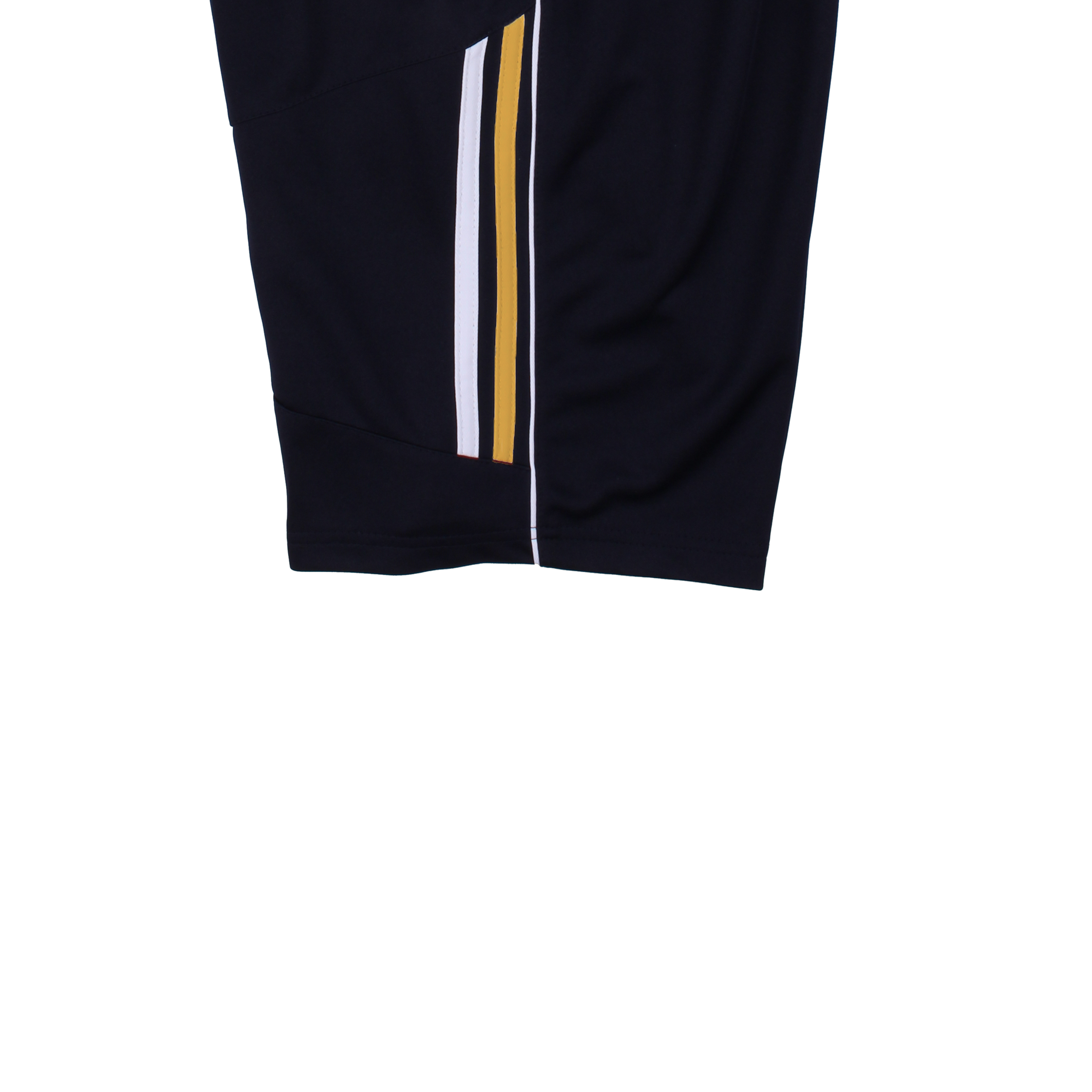 네이비 흰색노랑 무릎선 반바지