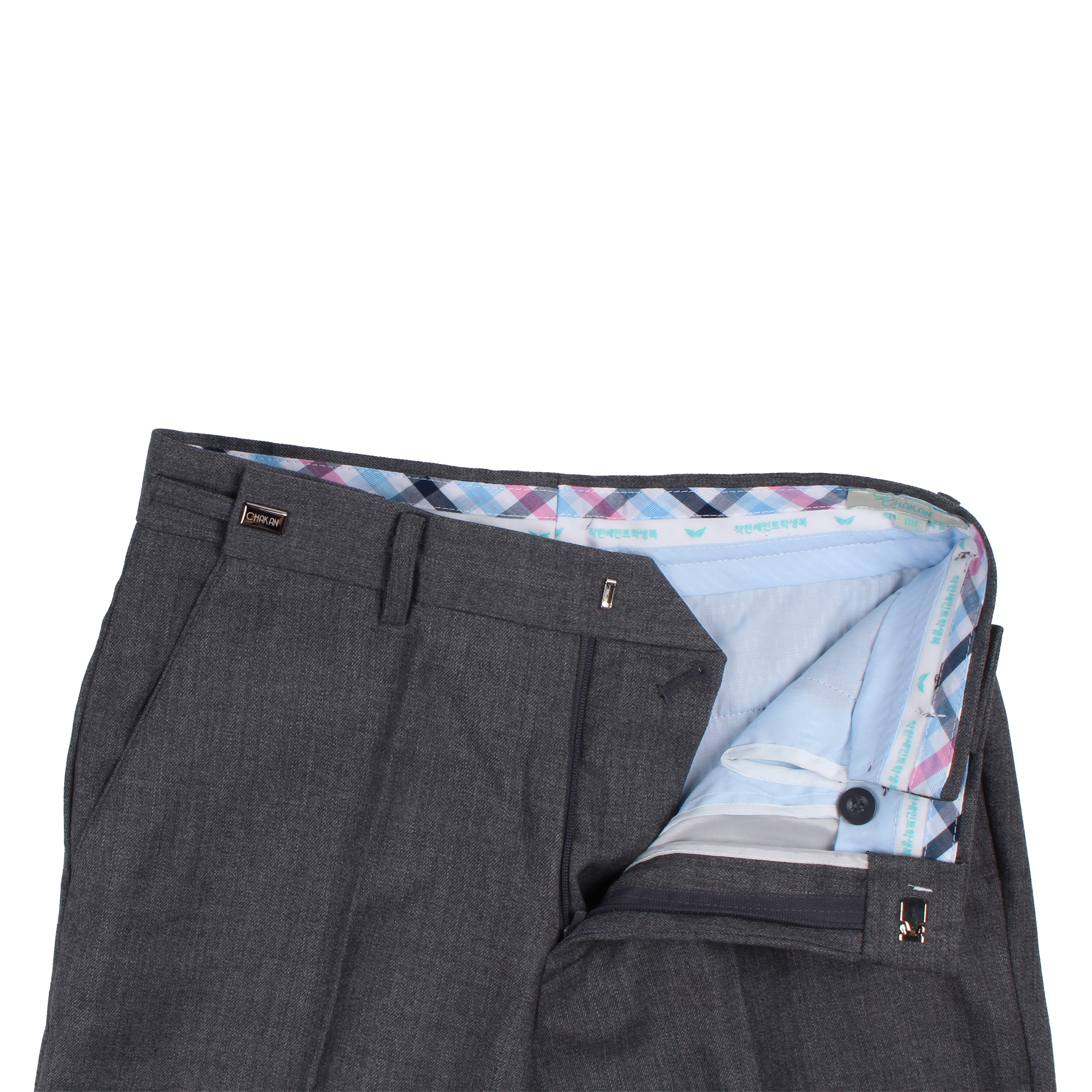 교복 하복 바지 (연회색, 허리조절기)