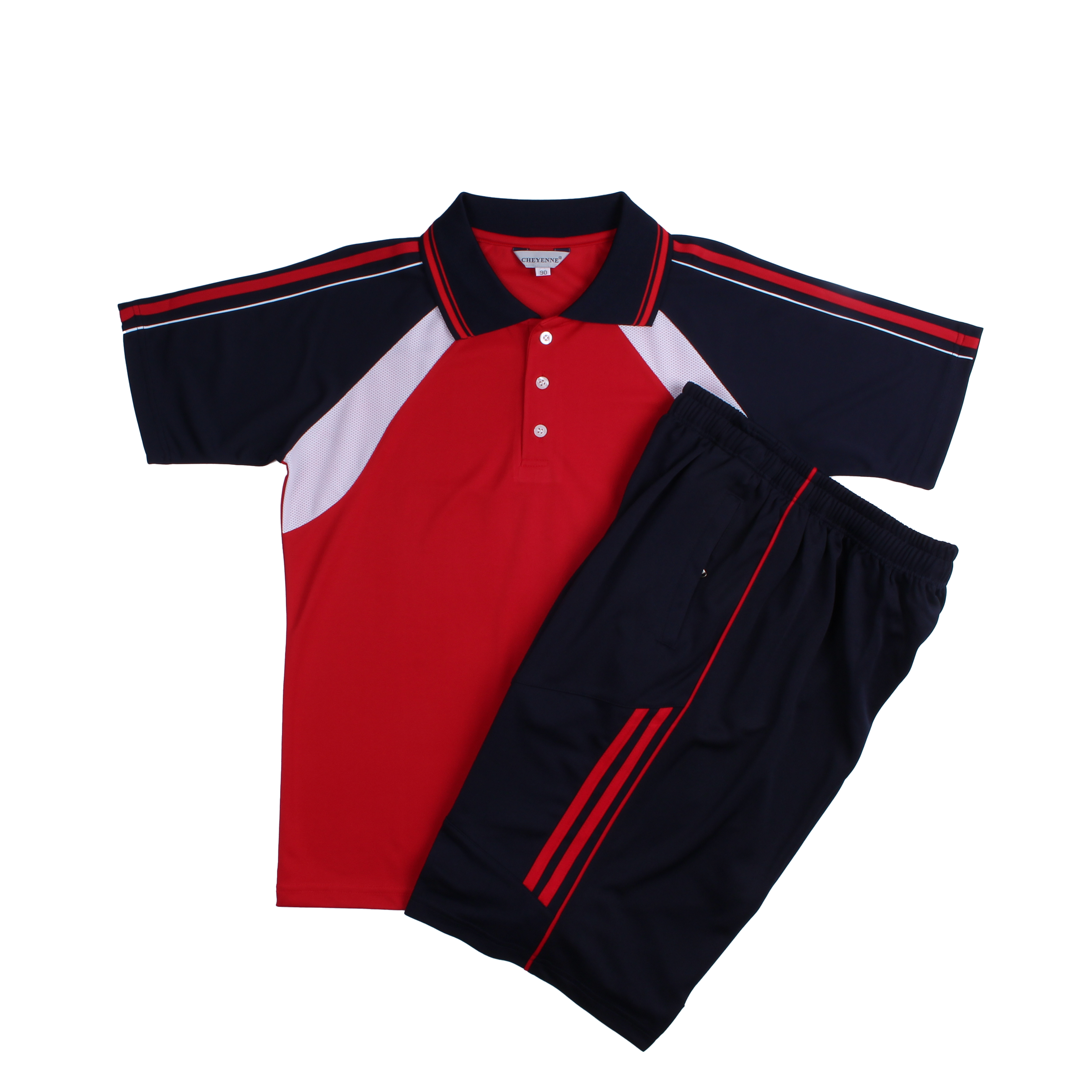 빨강 네이비 윙 화이트 원앤원 무릎선 하복세트