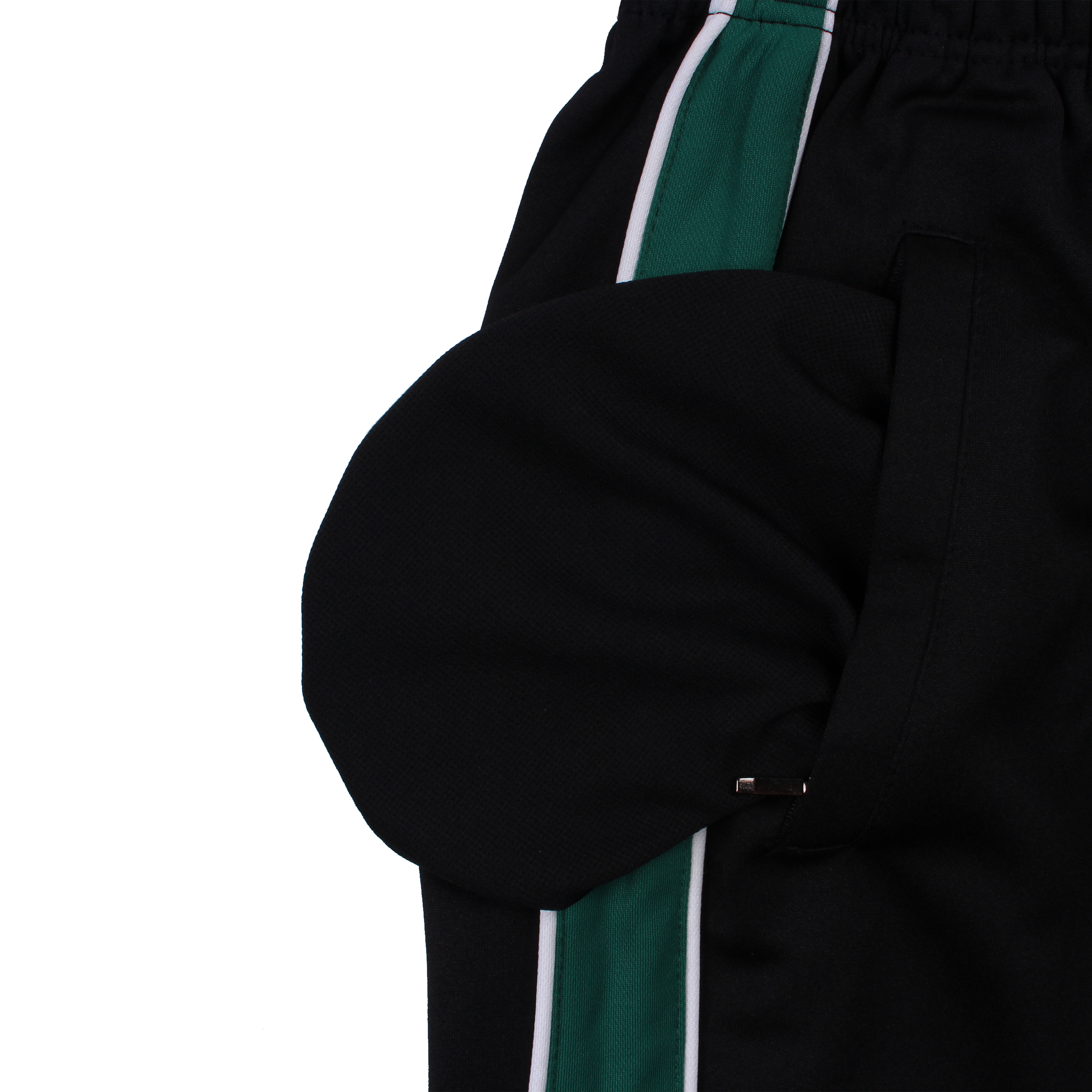 블랙 진초록 (양옆흰선) 와이드선 바지