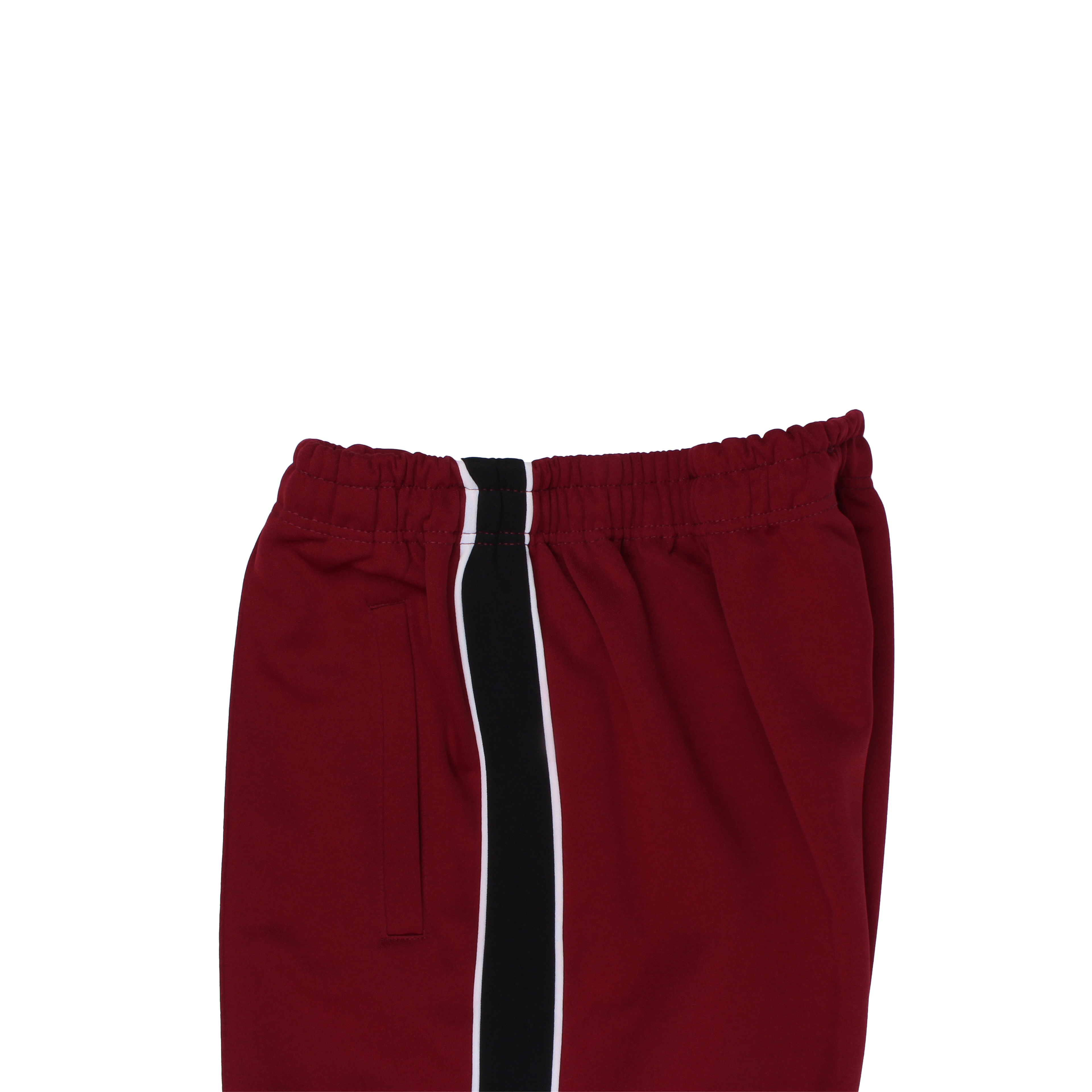 자주 블랙(양옆흰색선) 와이드선 바지