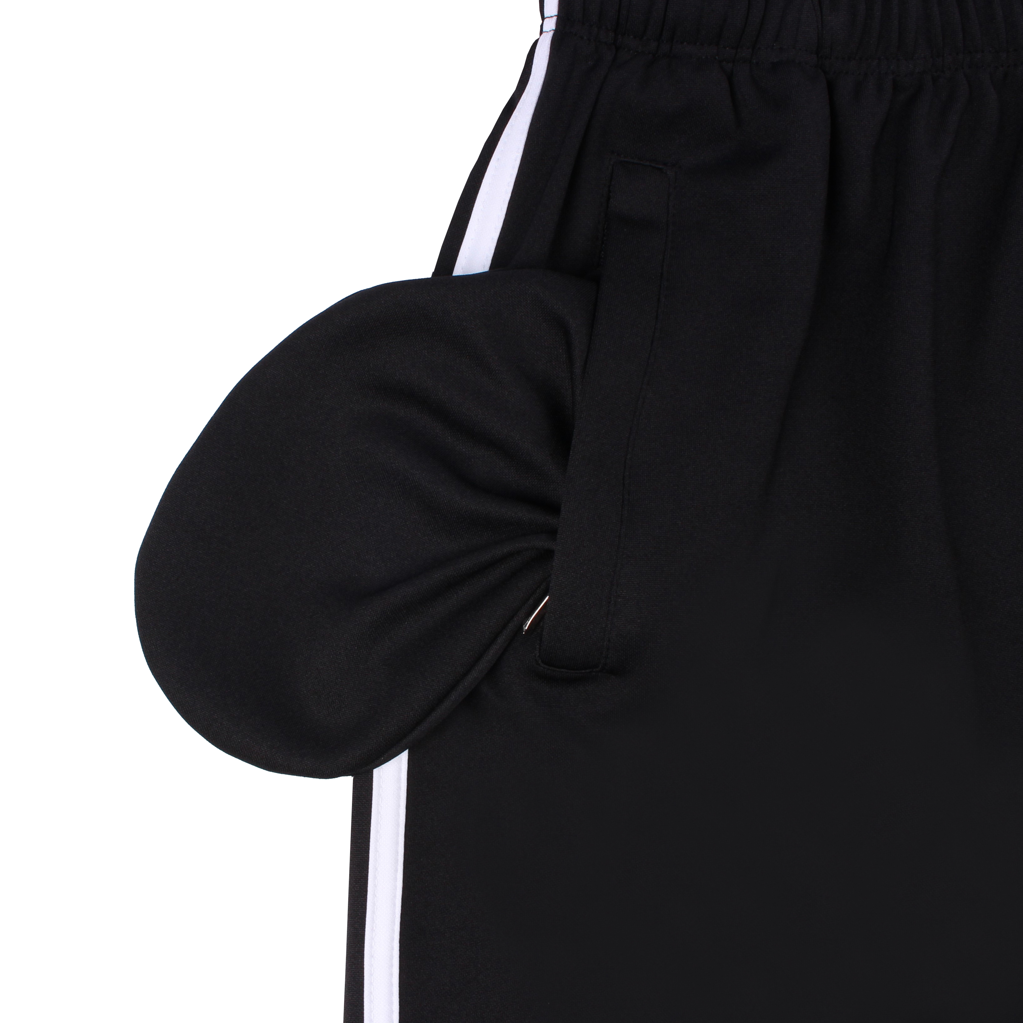 블랙 화이트 원라인 반바지