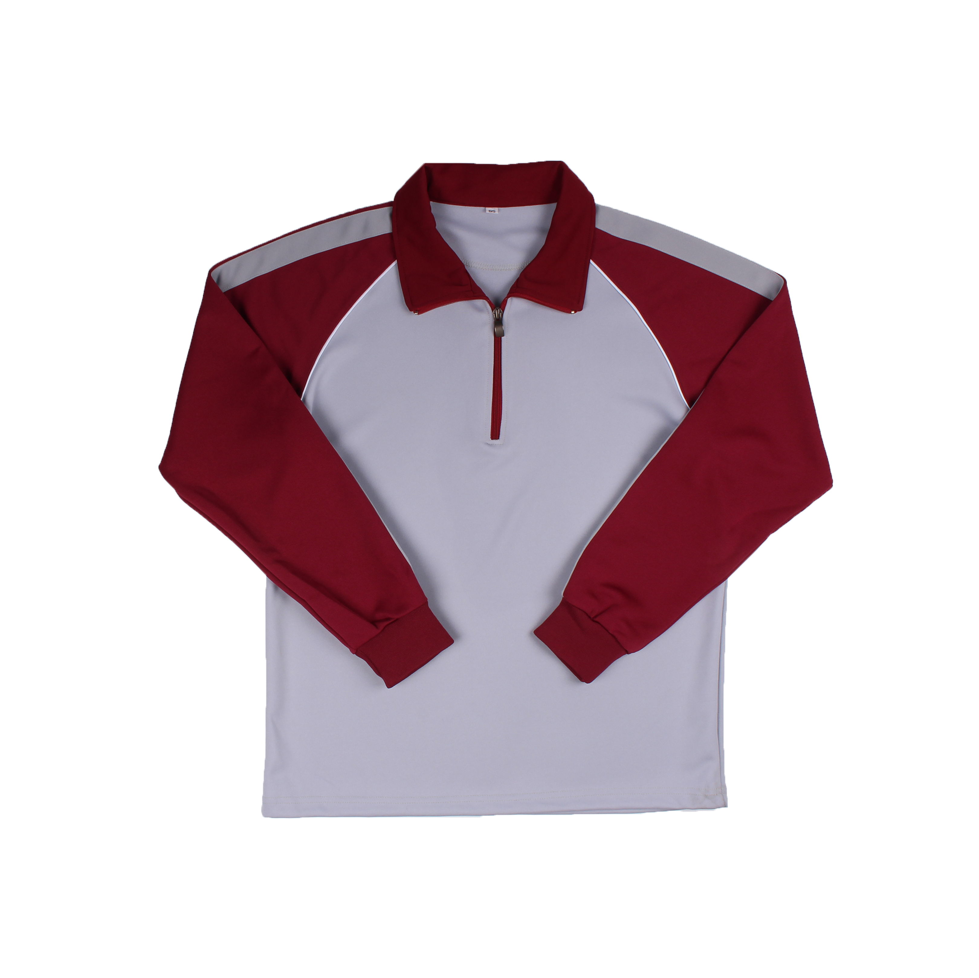 그레이 자주 와이드선 반집업 동복상의