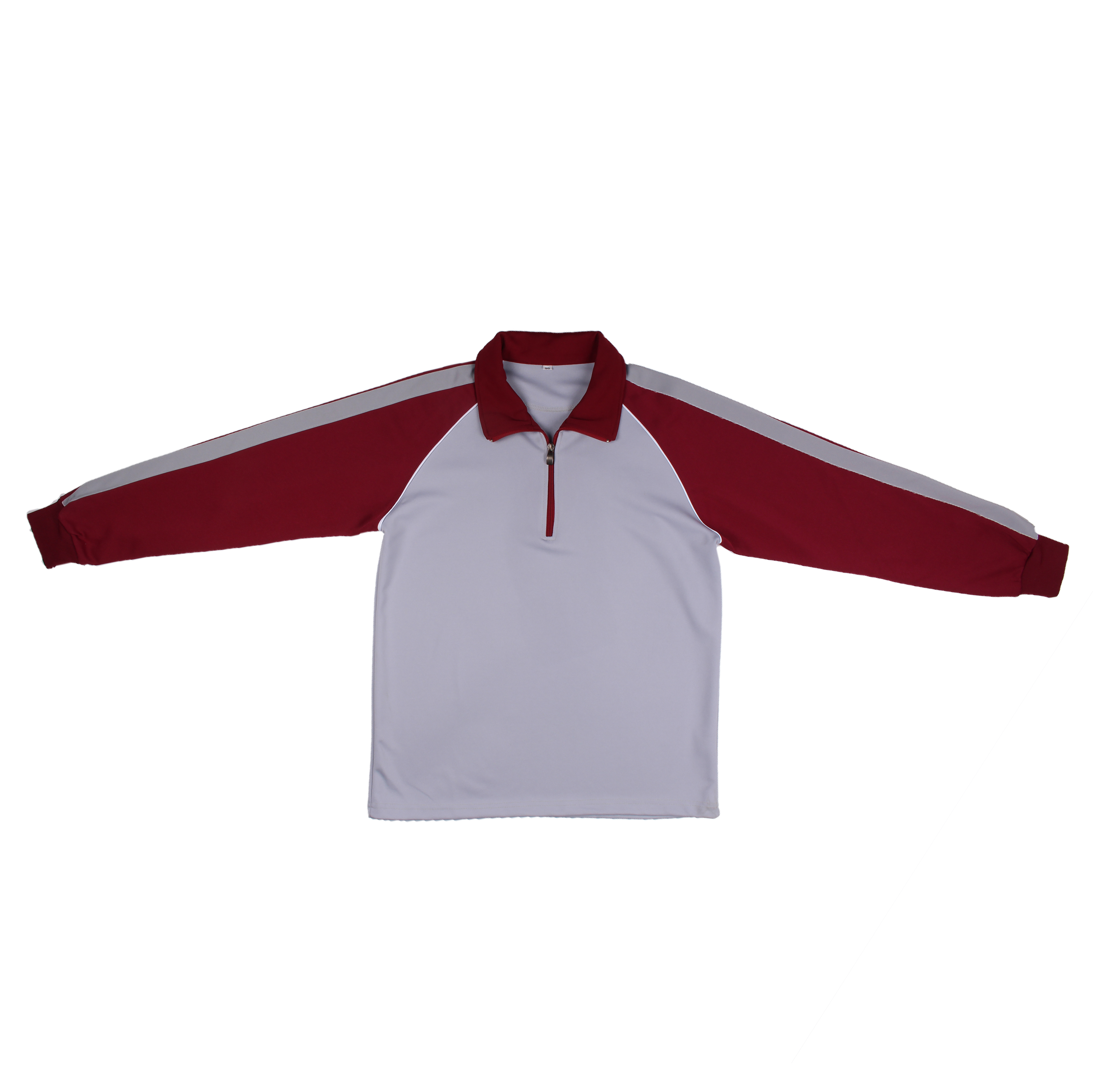 그레이 자주 와이드선 반집업 동복상의