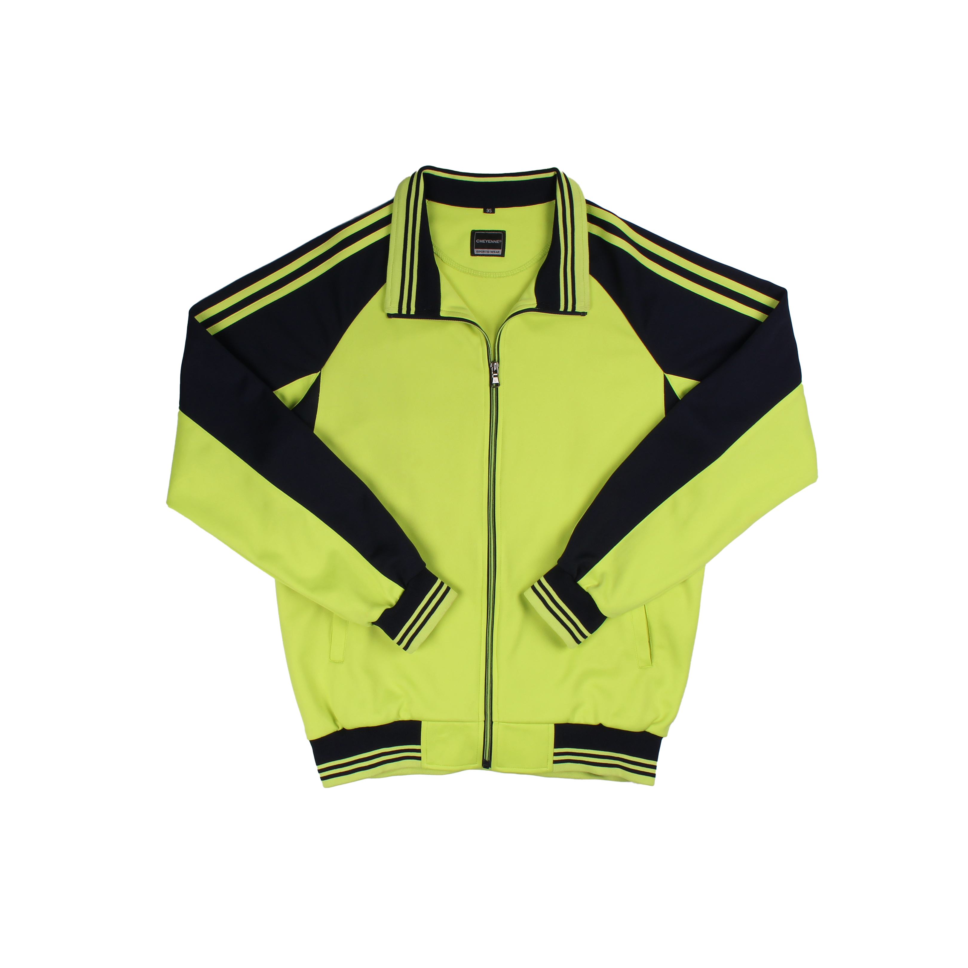 연두 네이비 2선 집업 동복상의(시보리)