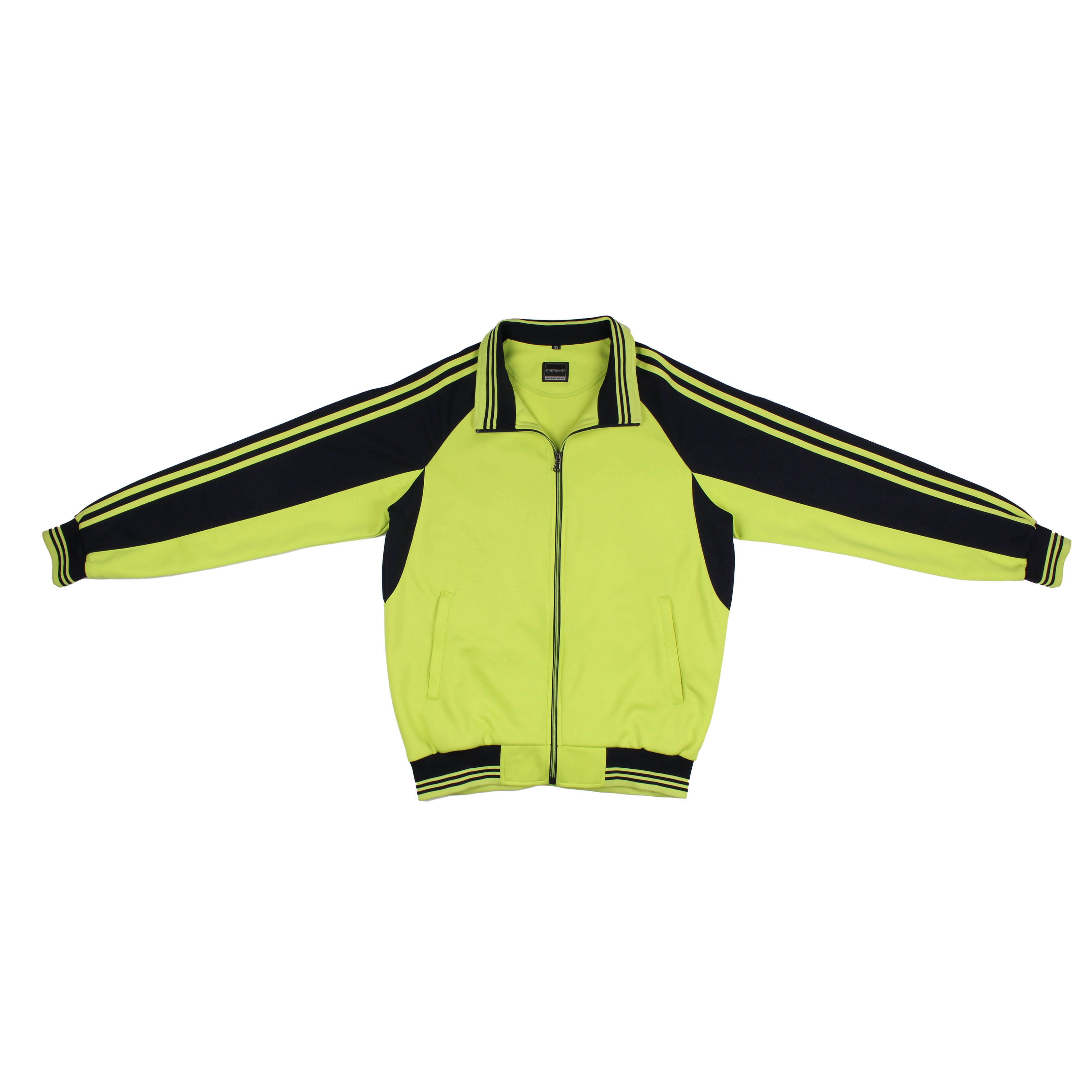 연두 네이비 2선 집업 동복상의(시보리)