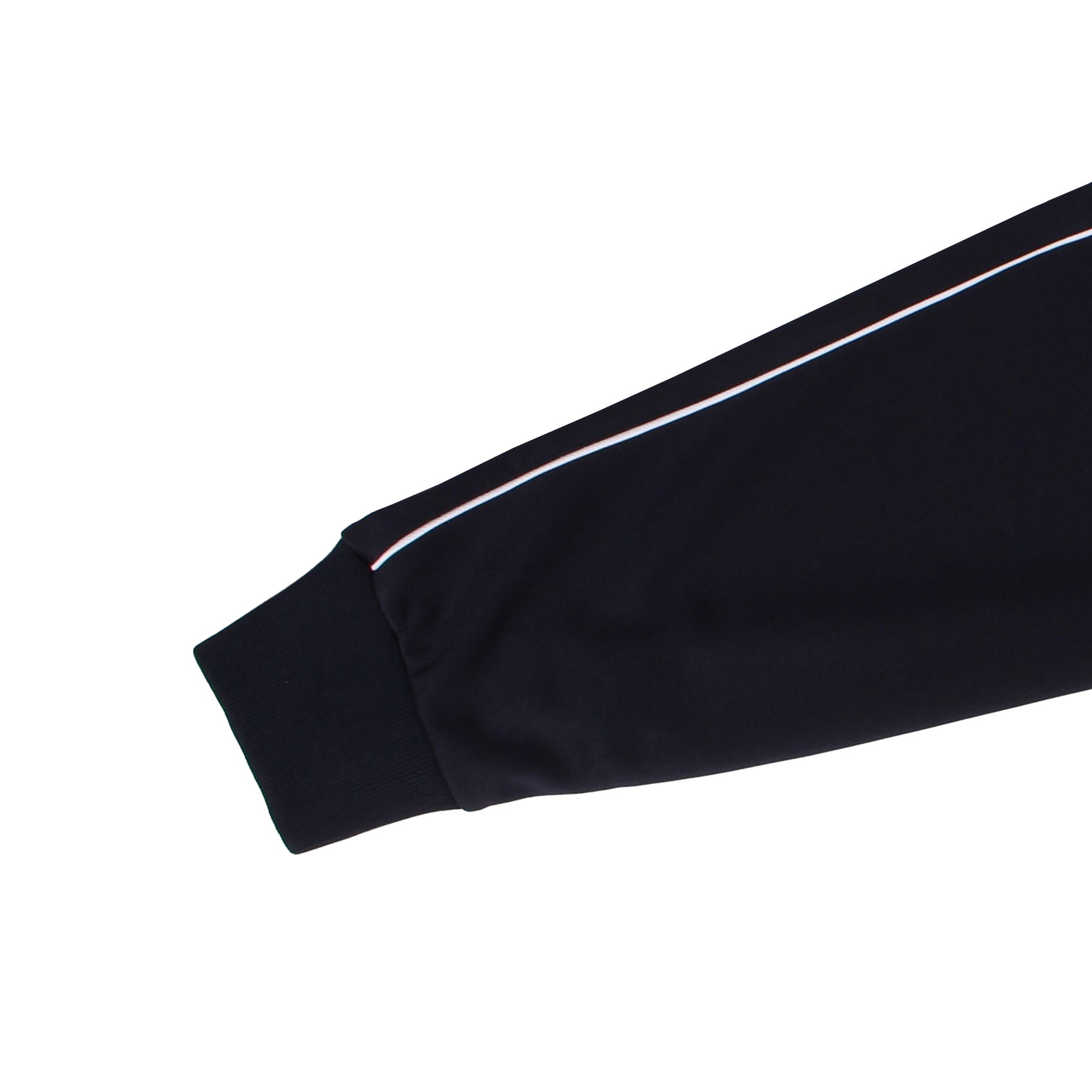 네이비 화이트 하프선 체스트 집업 동복상의