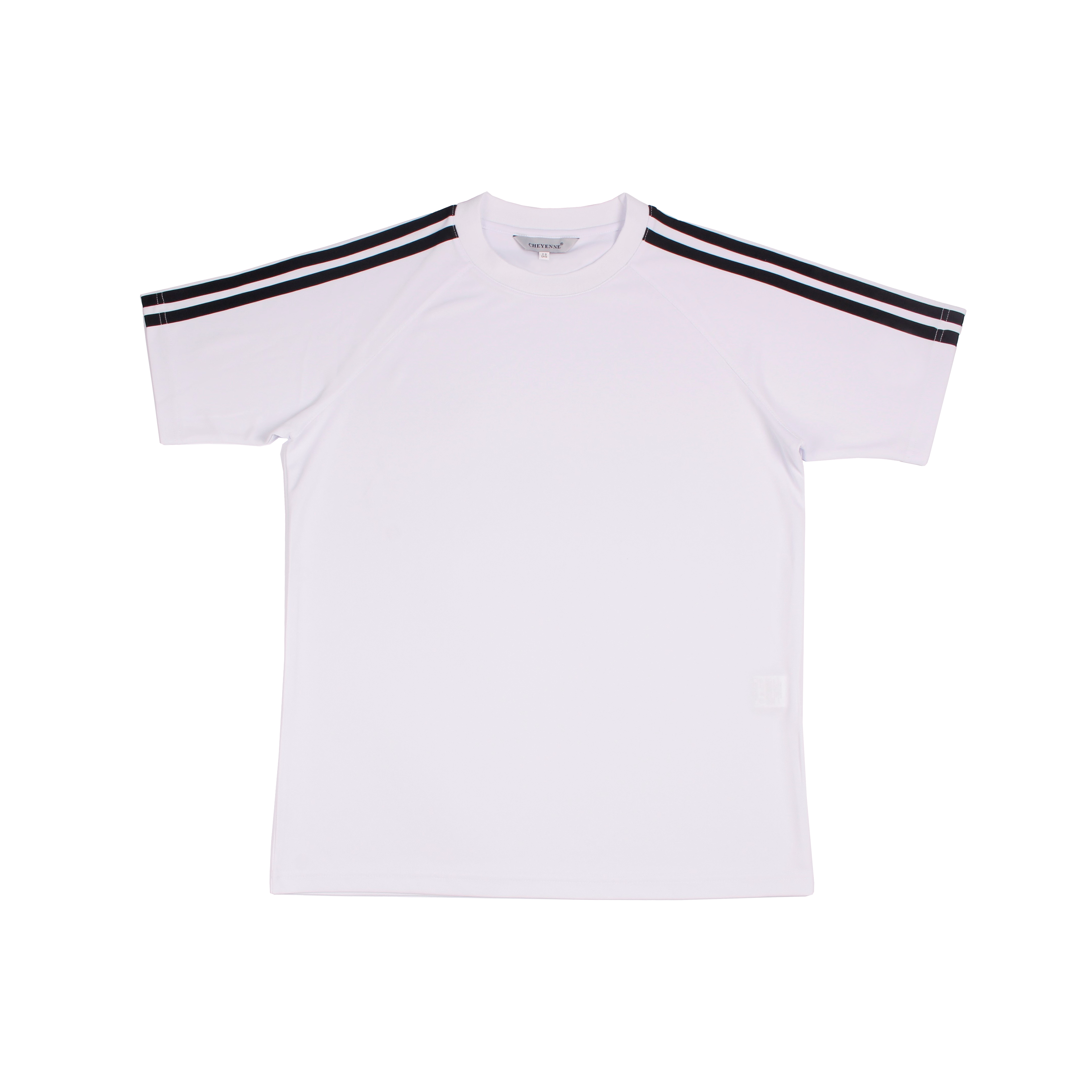 화이트 검정 2선 반팔티셔츠