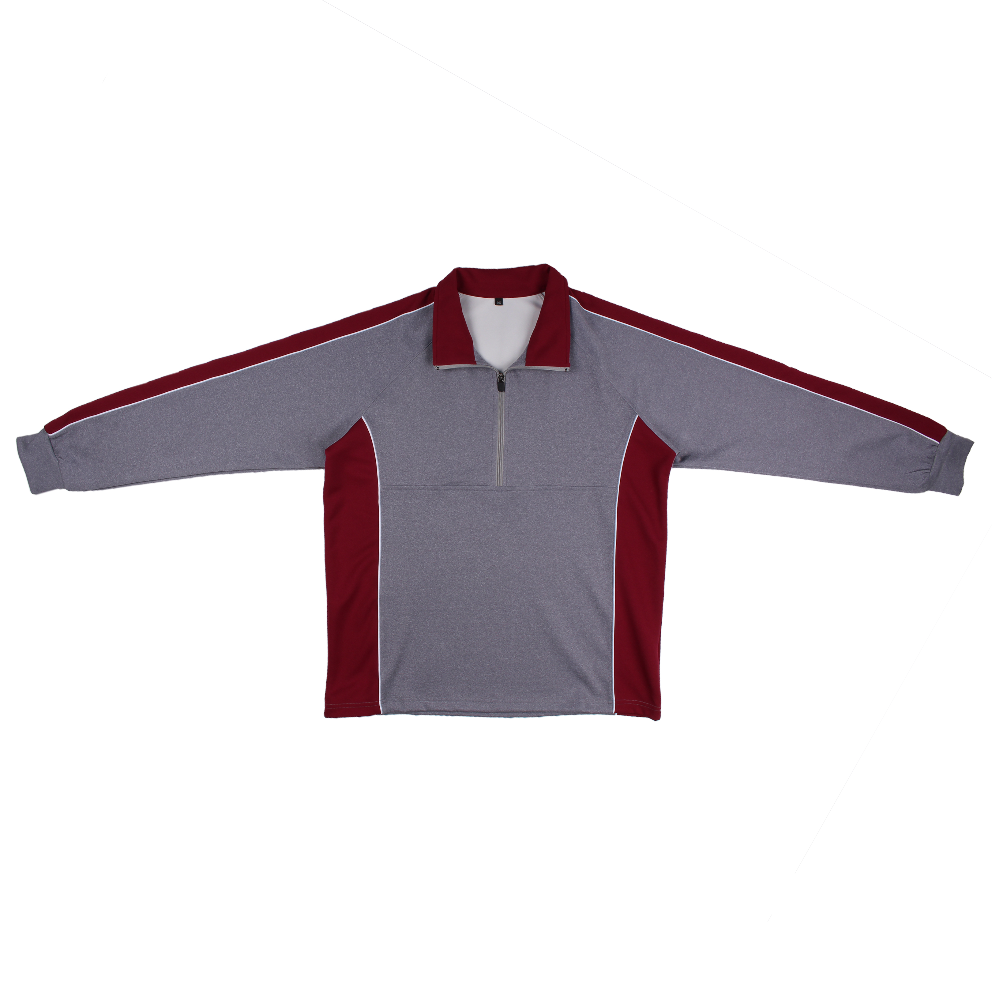 진멜란지 자주 와이드선 반집업 동복상의