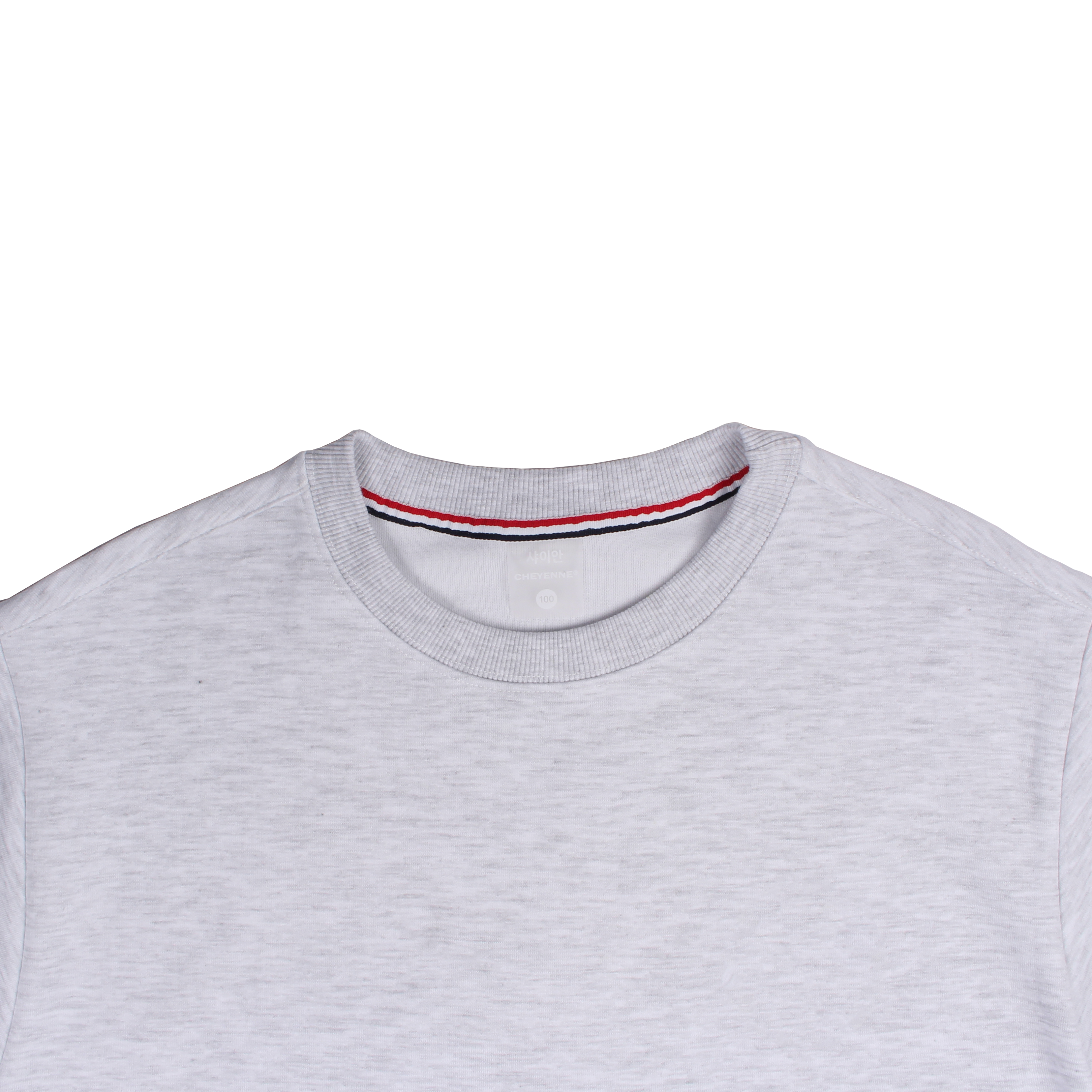 멜란지 화이트 기모 맨투맨