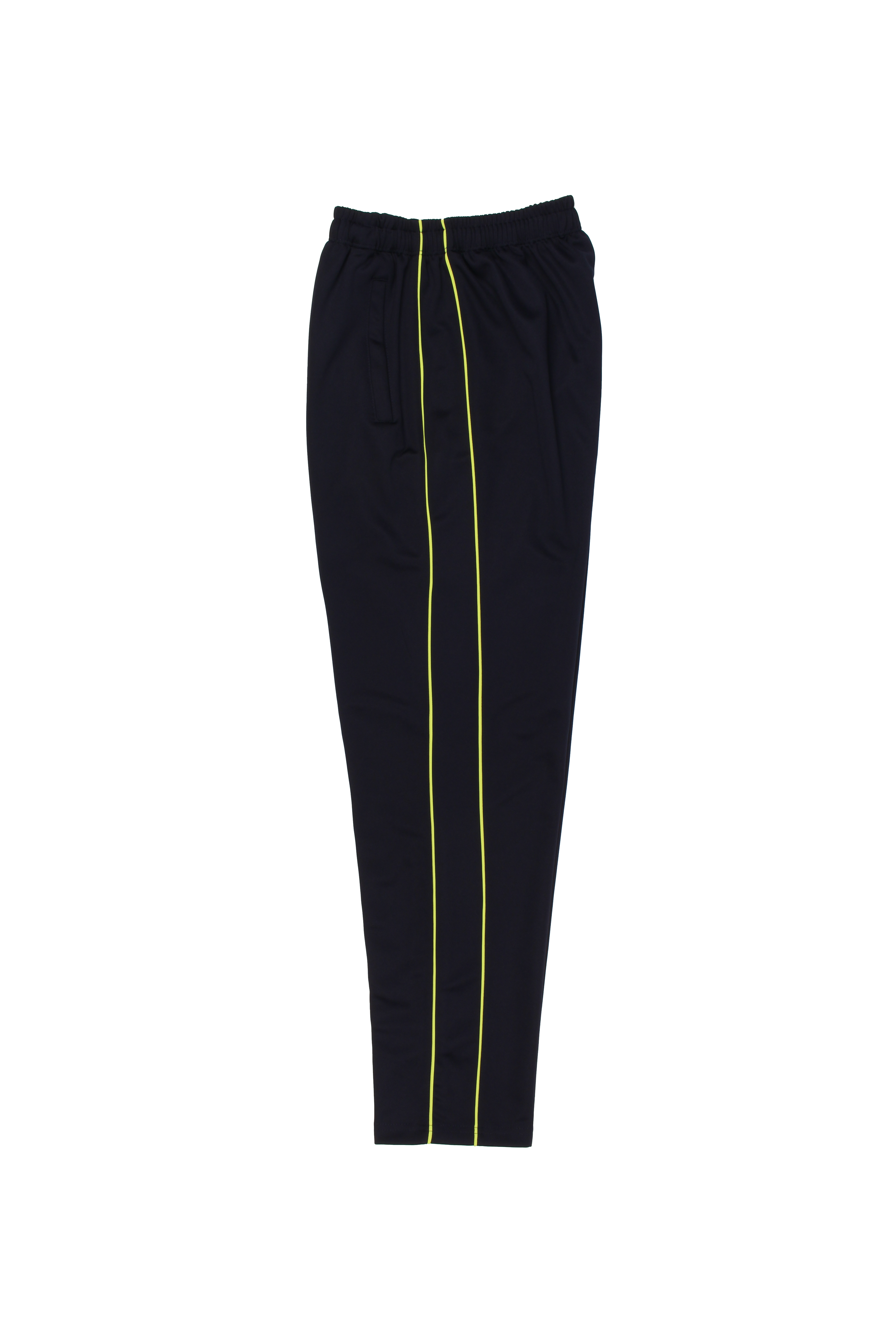 [기모] 네이비 연두 얇은 2선 기모바지