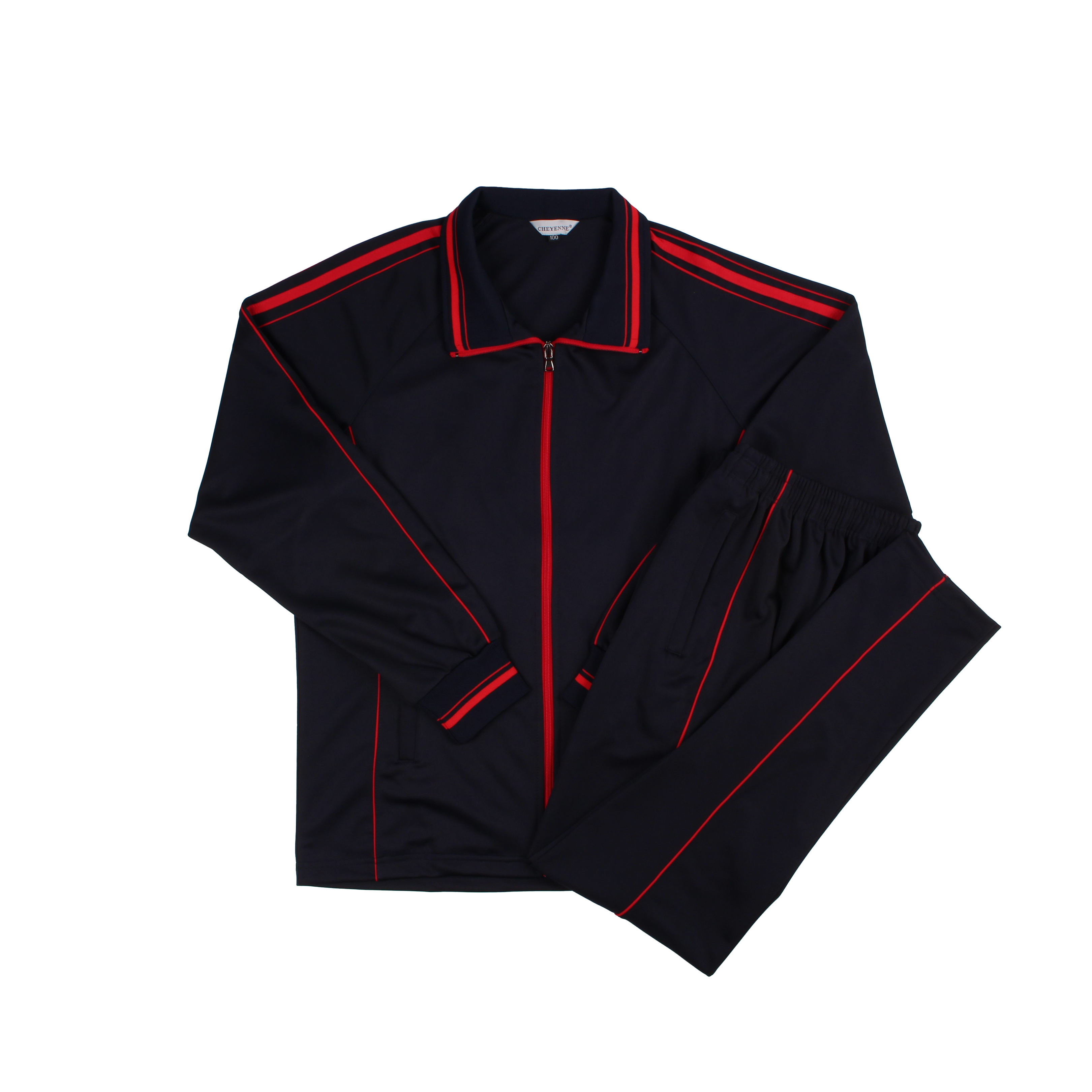 네이비 빨강 어깨선/하프 동복세트