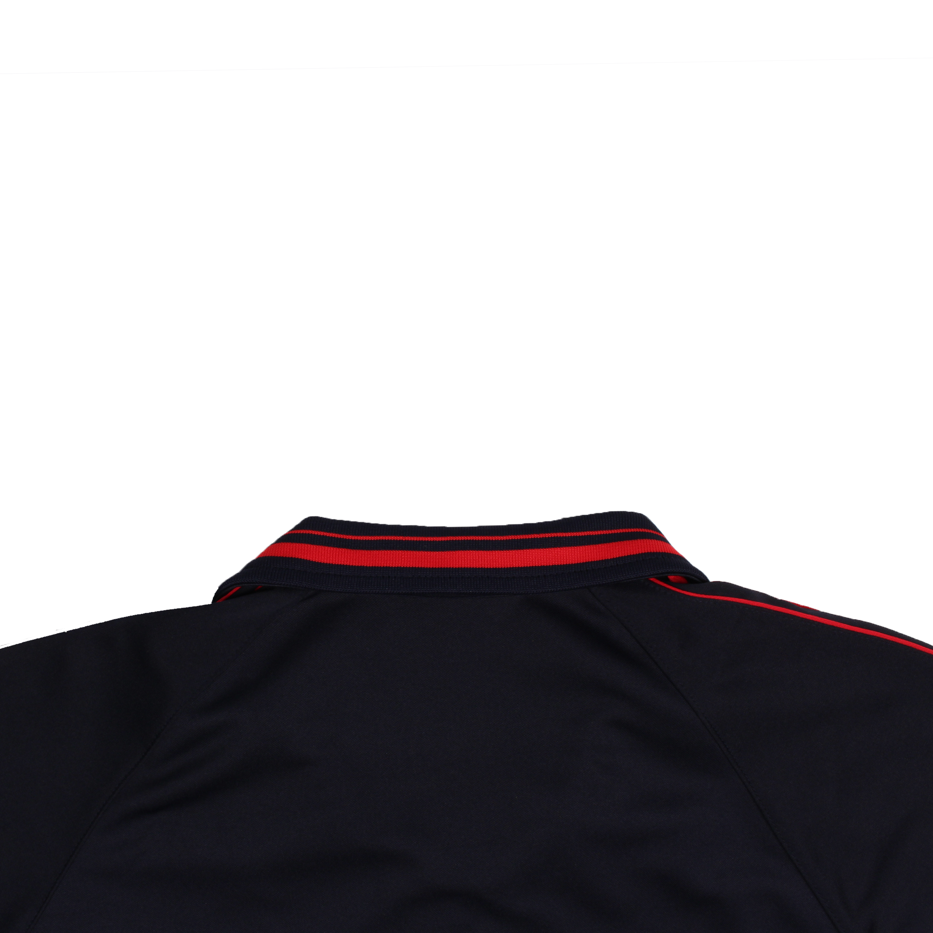 네이비 빨강 어깨선 동복상의