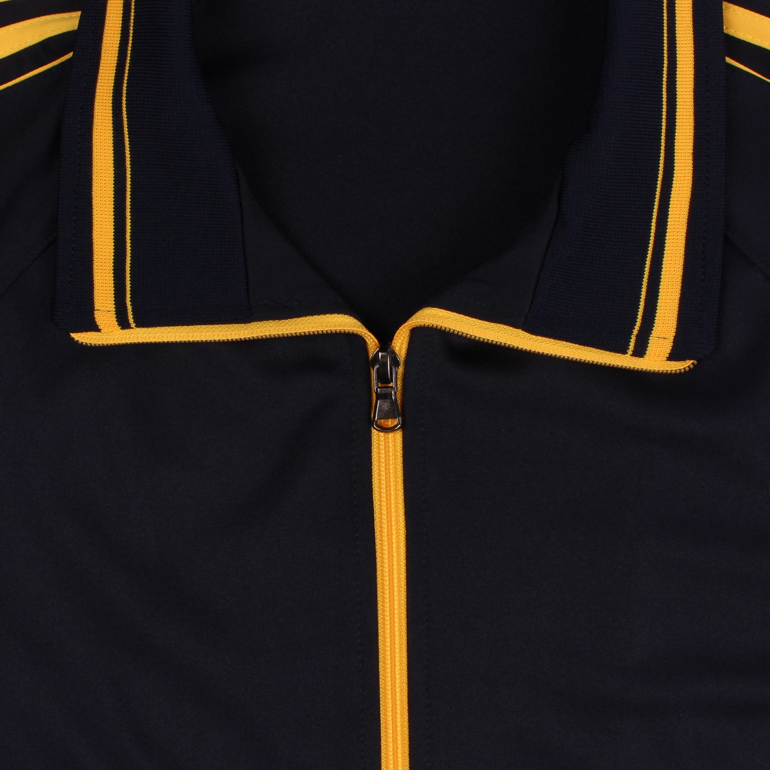 네이비 노랑 어깨선 동복상의