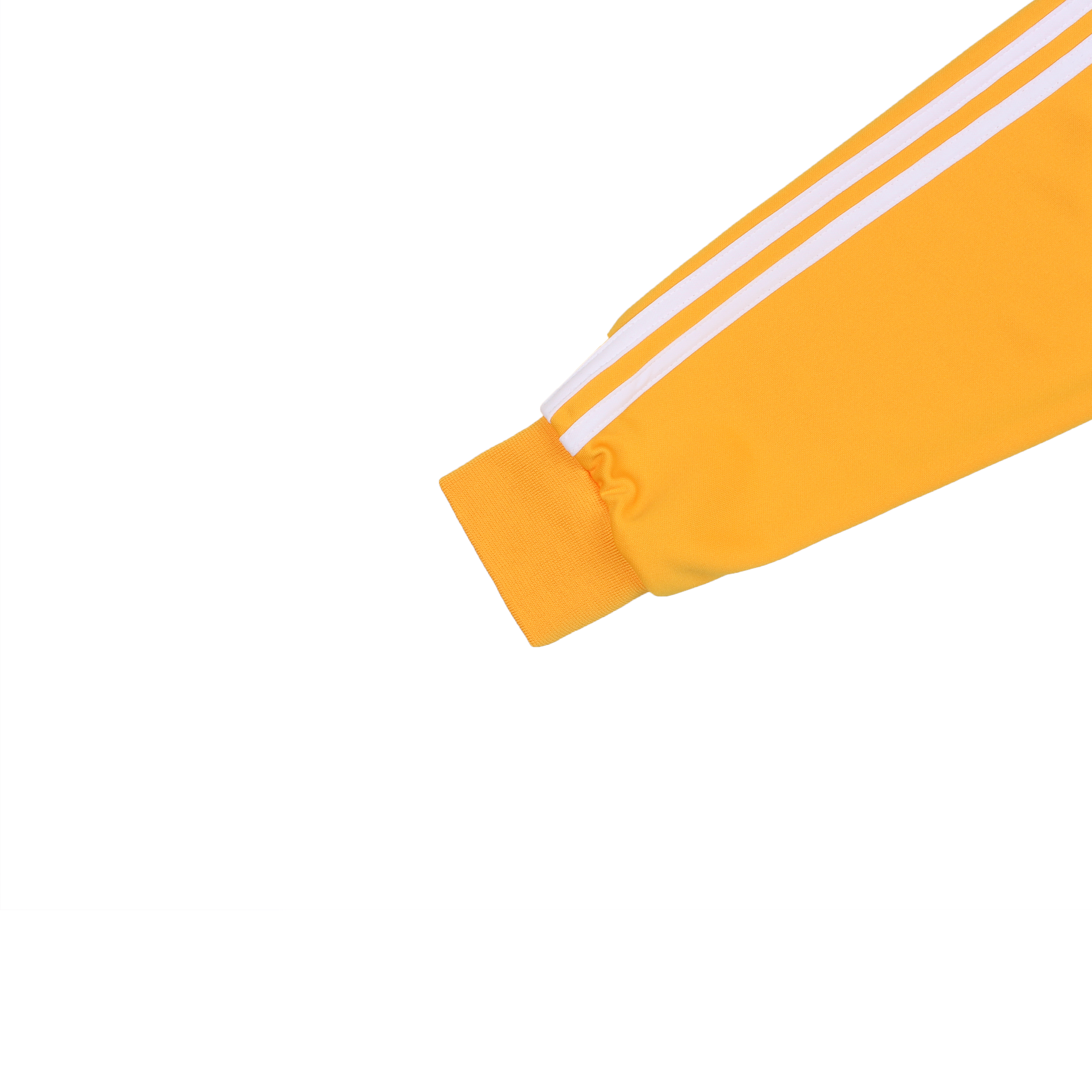 노랑 흰색 2선 집업 동복상의