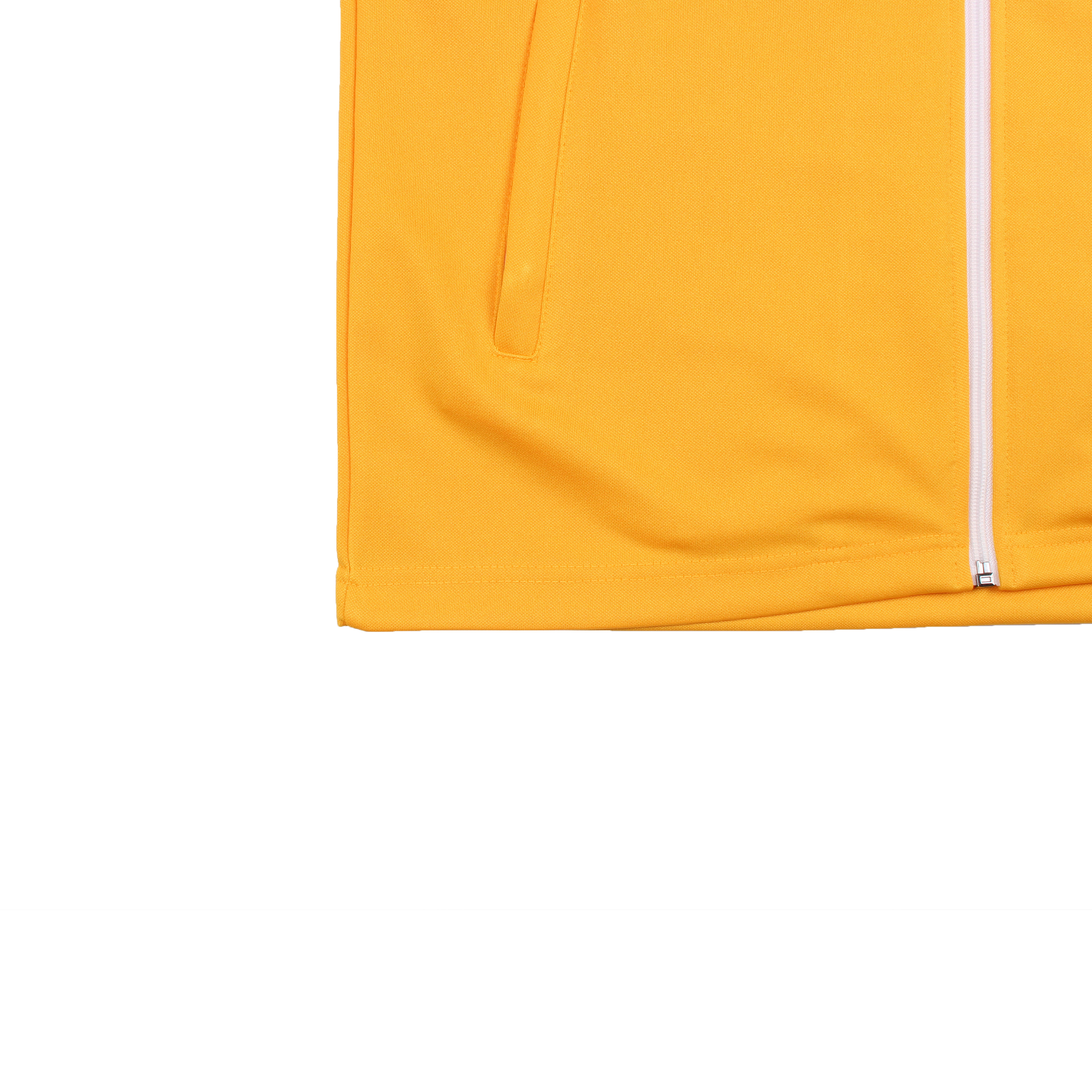 노랑 흰색 2선 집업 동복상의