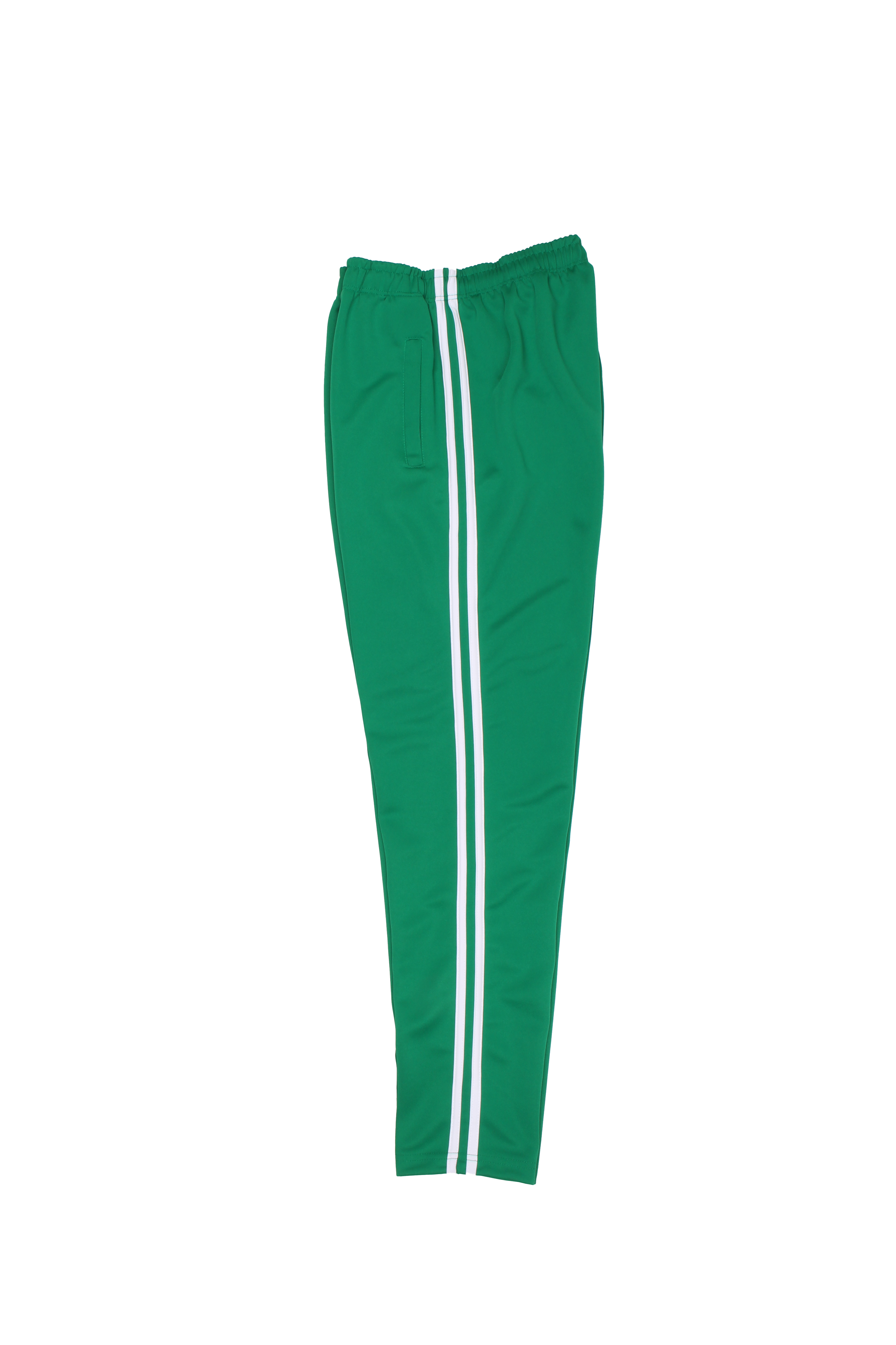 초록 흰색2선 바지